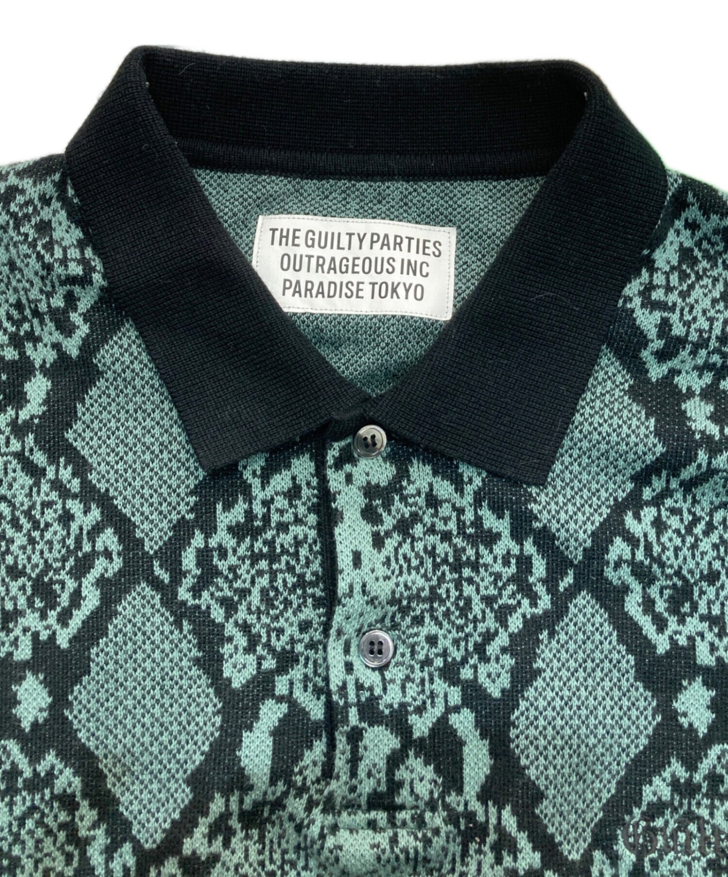 [Pre-owned] WACKO MARIA PYTHON KNIT POLO SHIRT 23FW