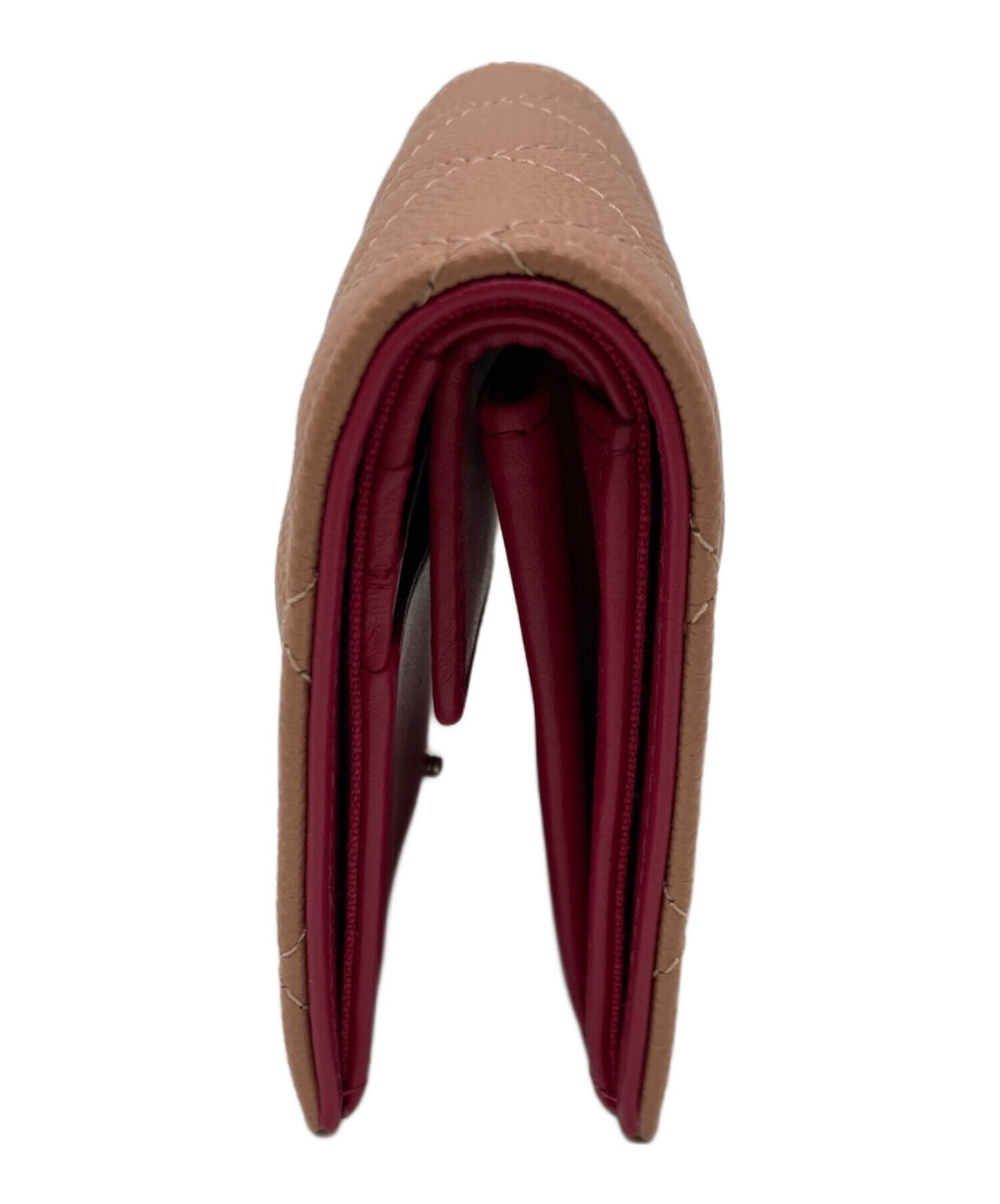 [Pre-owned] CHANEL Matelassé Coco mark small wallet AP3185.