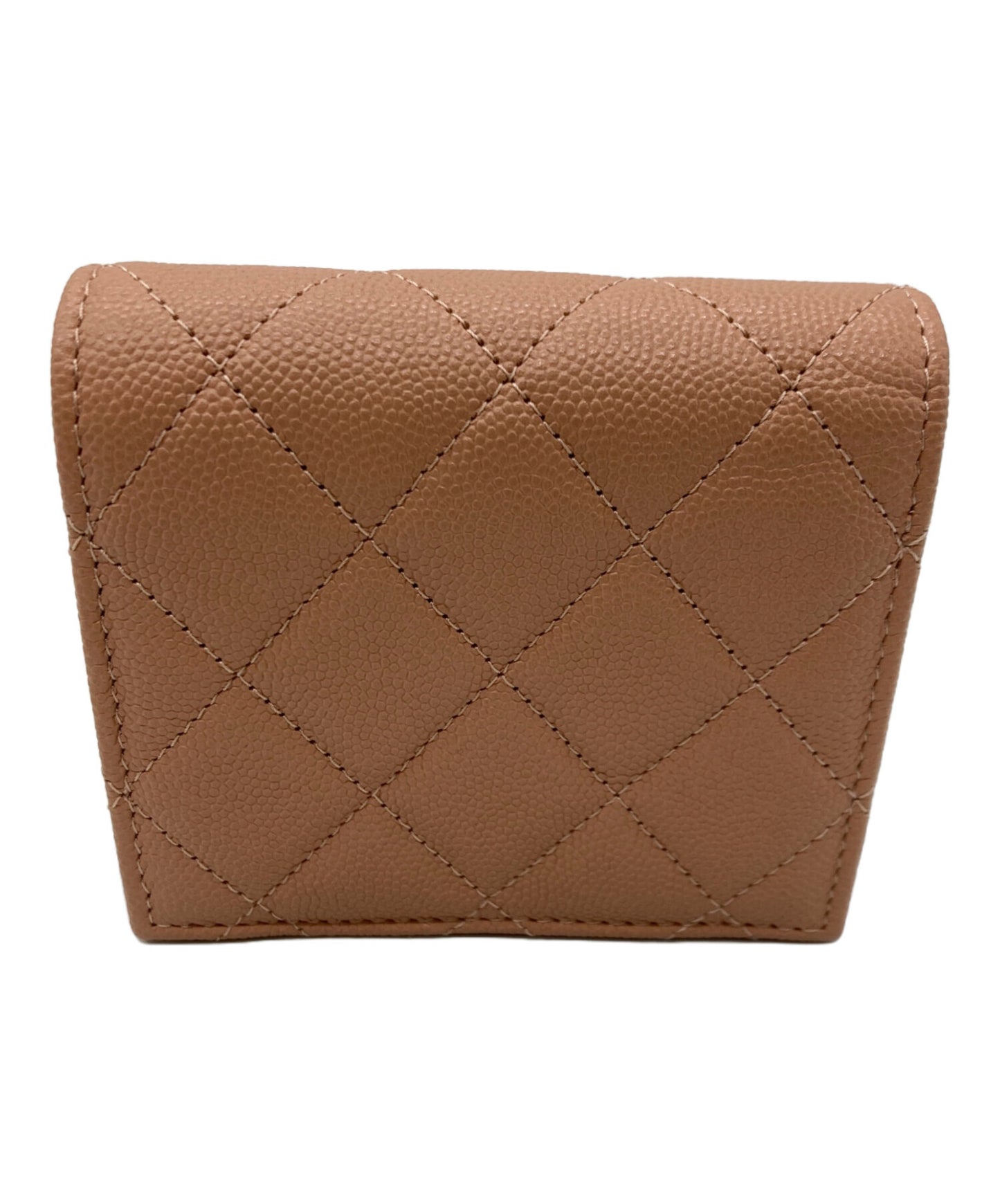 [Pre-owned] CHANEL Matelassé Coco mark small wallet AP3185.