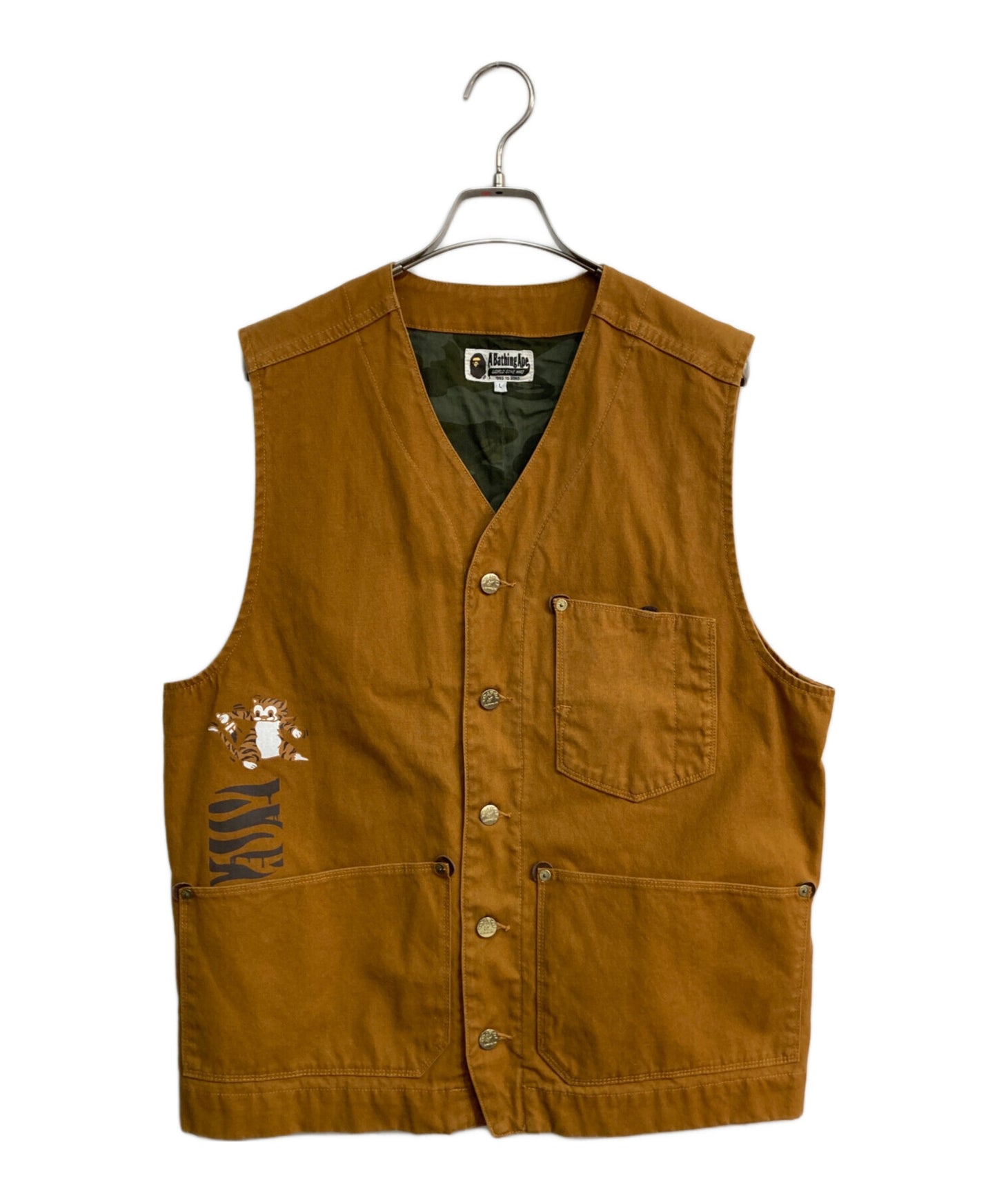 [Pre-owned] A BATHING APE TIGER WORKER VEST 001ljf201027x