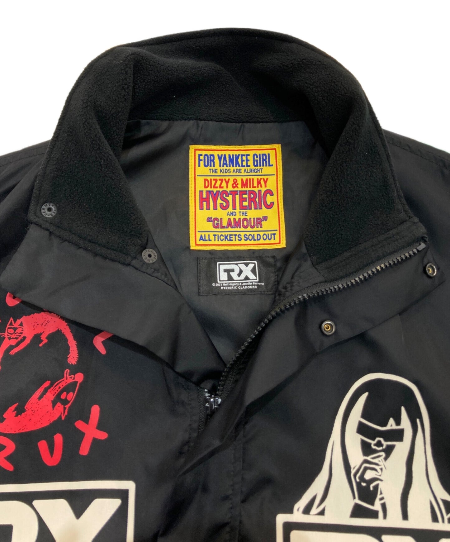 [Pre-owned] Hysteric Glamour ROYAL TRUX/ART SCRATCH Stand collar blouson 01213AB03 01213AB03