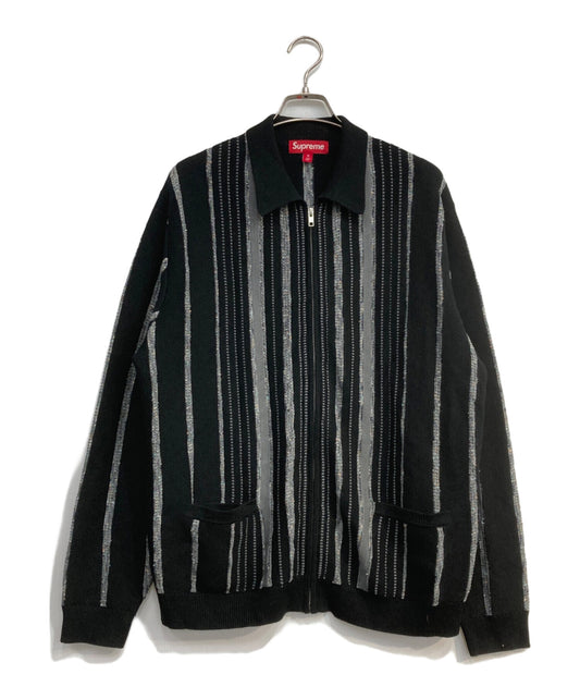 [Pre-owned] SUPREME Speckle Stripe Zip-Up Cardigan