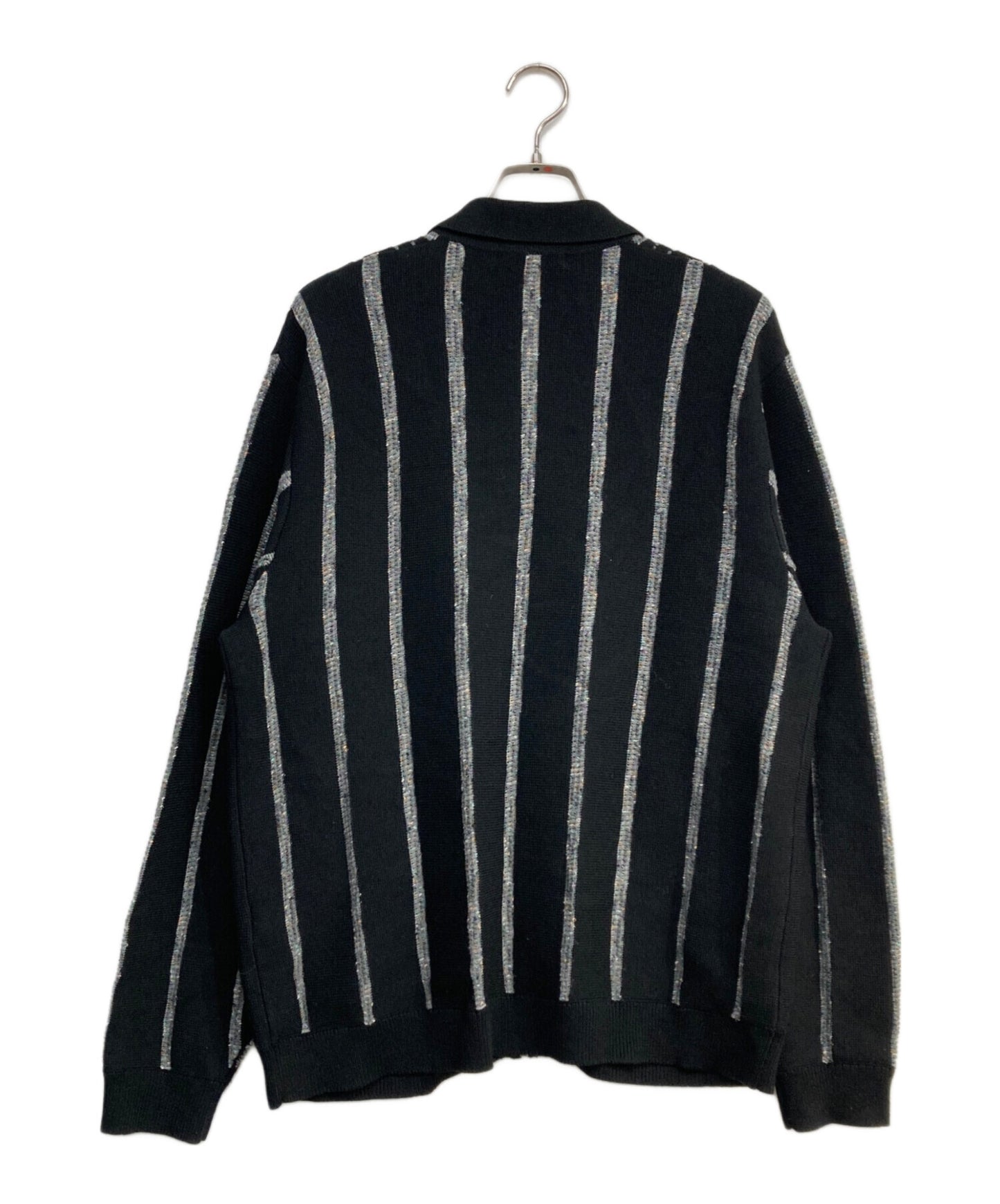 [Pre-owned] SUPREME Speckle Stripe Zip-Up Cardigan