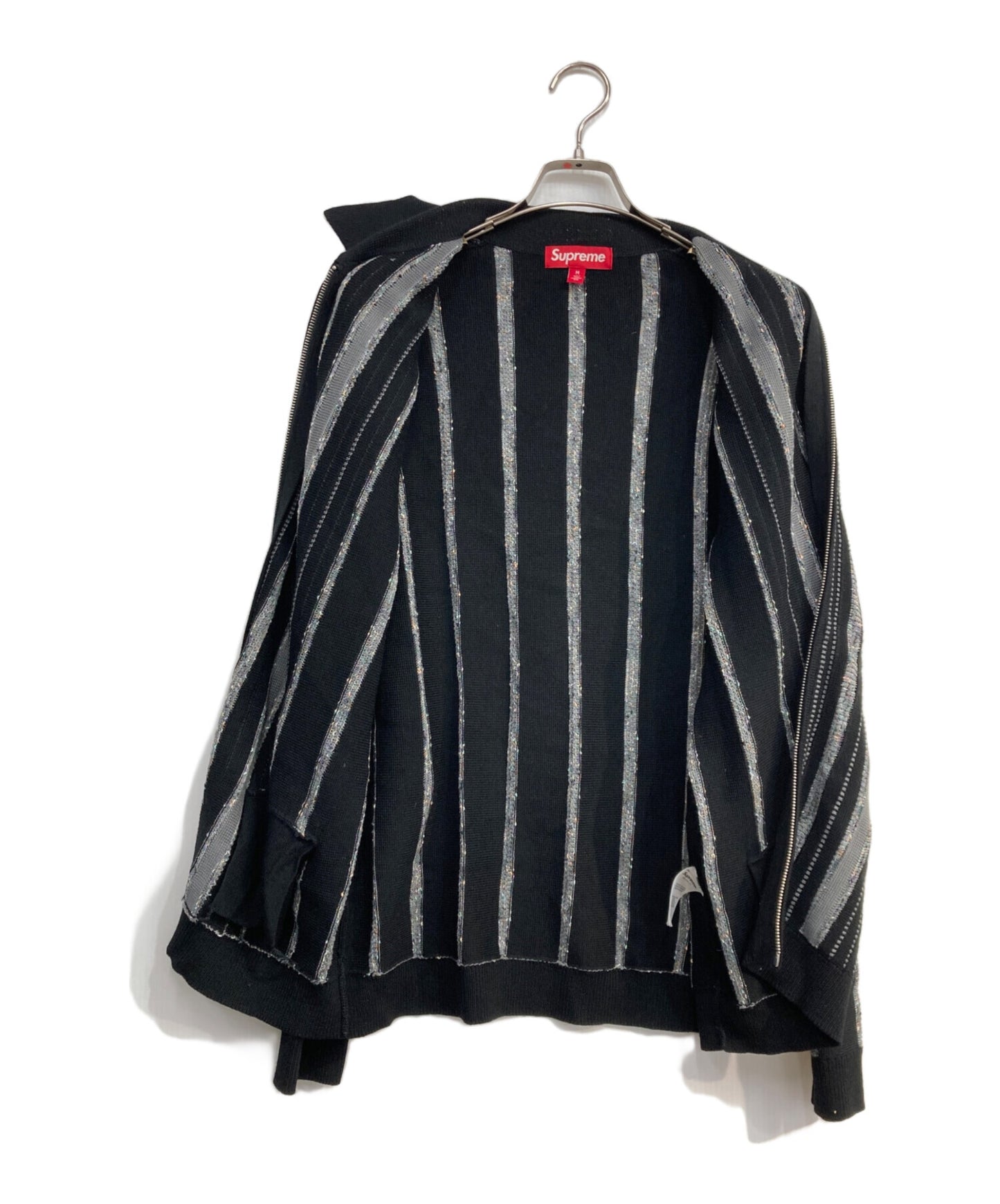 [Pre-owned] SUPREME Speckle Stripe Zip-Up Cardigan