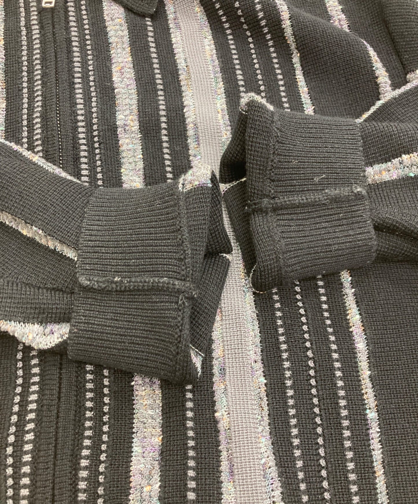 [Pre-owned] SUPREME Speckle Stripe Zip-Up Cardigan