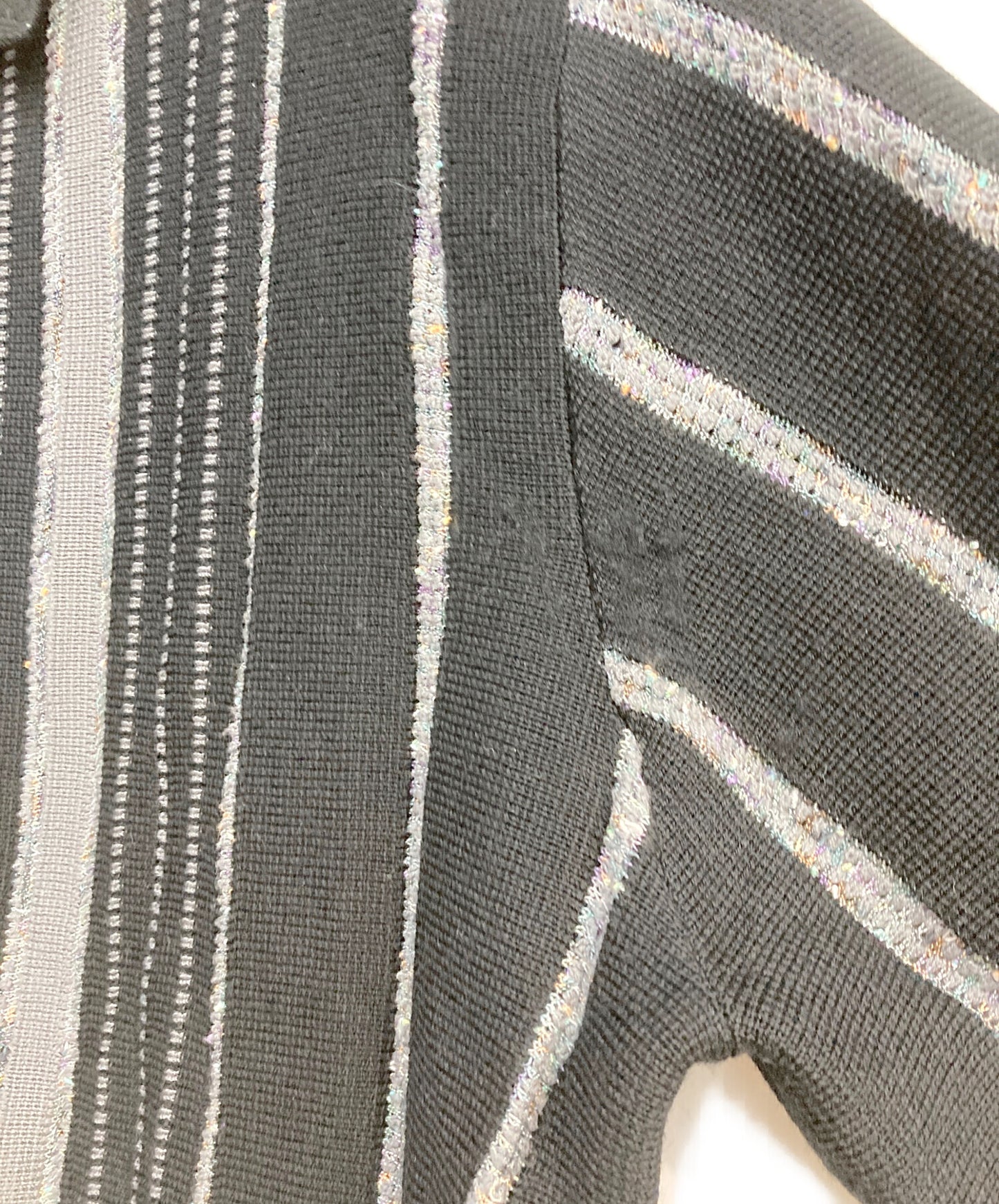 [Pre-owned] SUPREME Speckle Stripe Zip-Up Cardigan