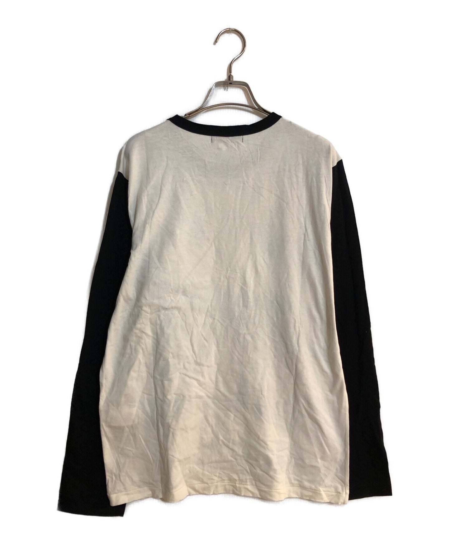 [Pre-owned] Yohji Yamamoto pour homme YUUKA ASAKURA INKJET PRINTED LONG SLEEVE T-SHIRT B/Inkjet print long sleeve T-shirt HZ-T43-080