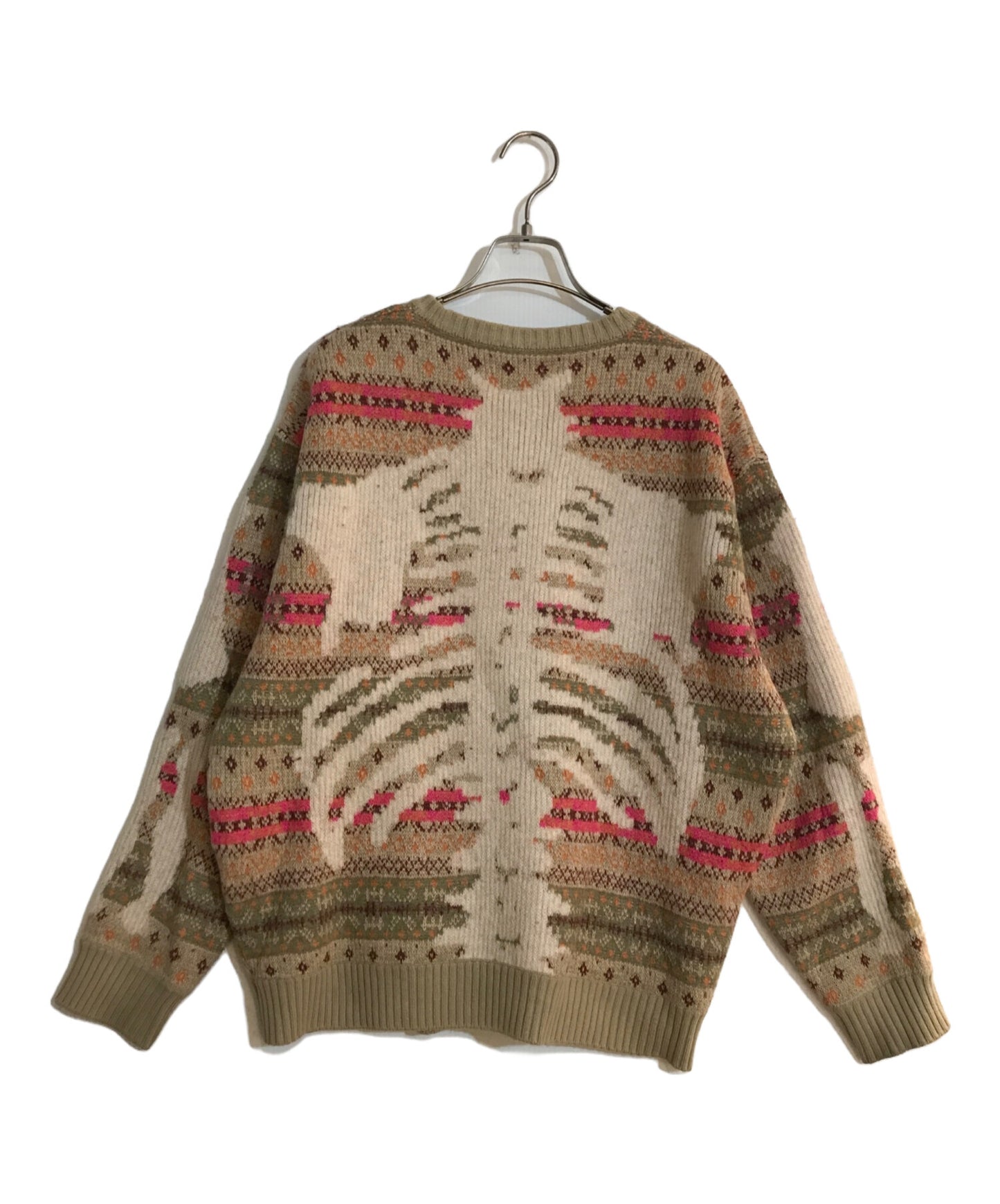 [Pre-owned] KAPITAL Fair Isle BONE Bone Long Sleeve Knit Sweater k2009kn044