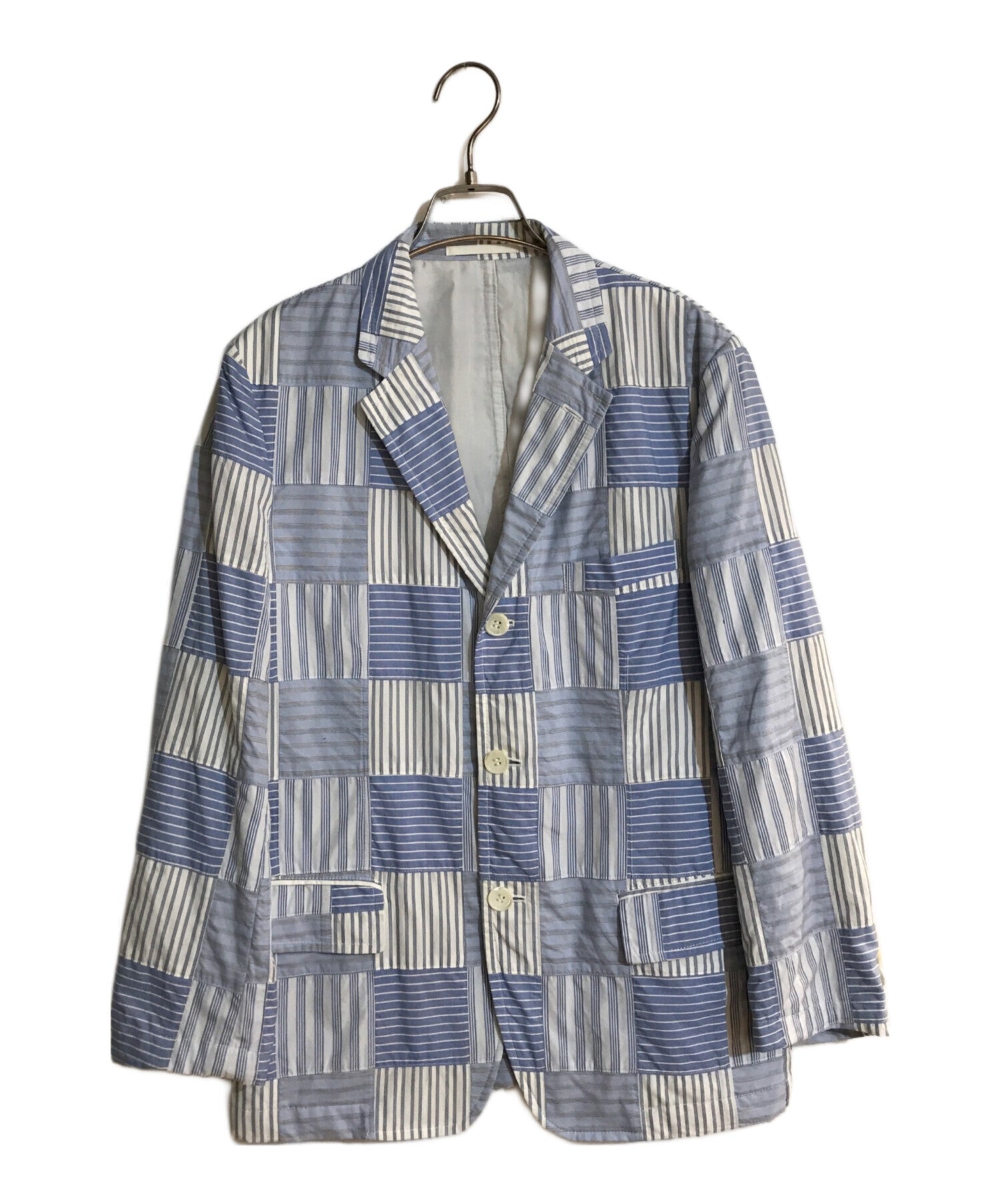 Pre-owned] COMME des GARCONS HOMME Striped Patchwork Tailored 