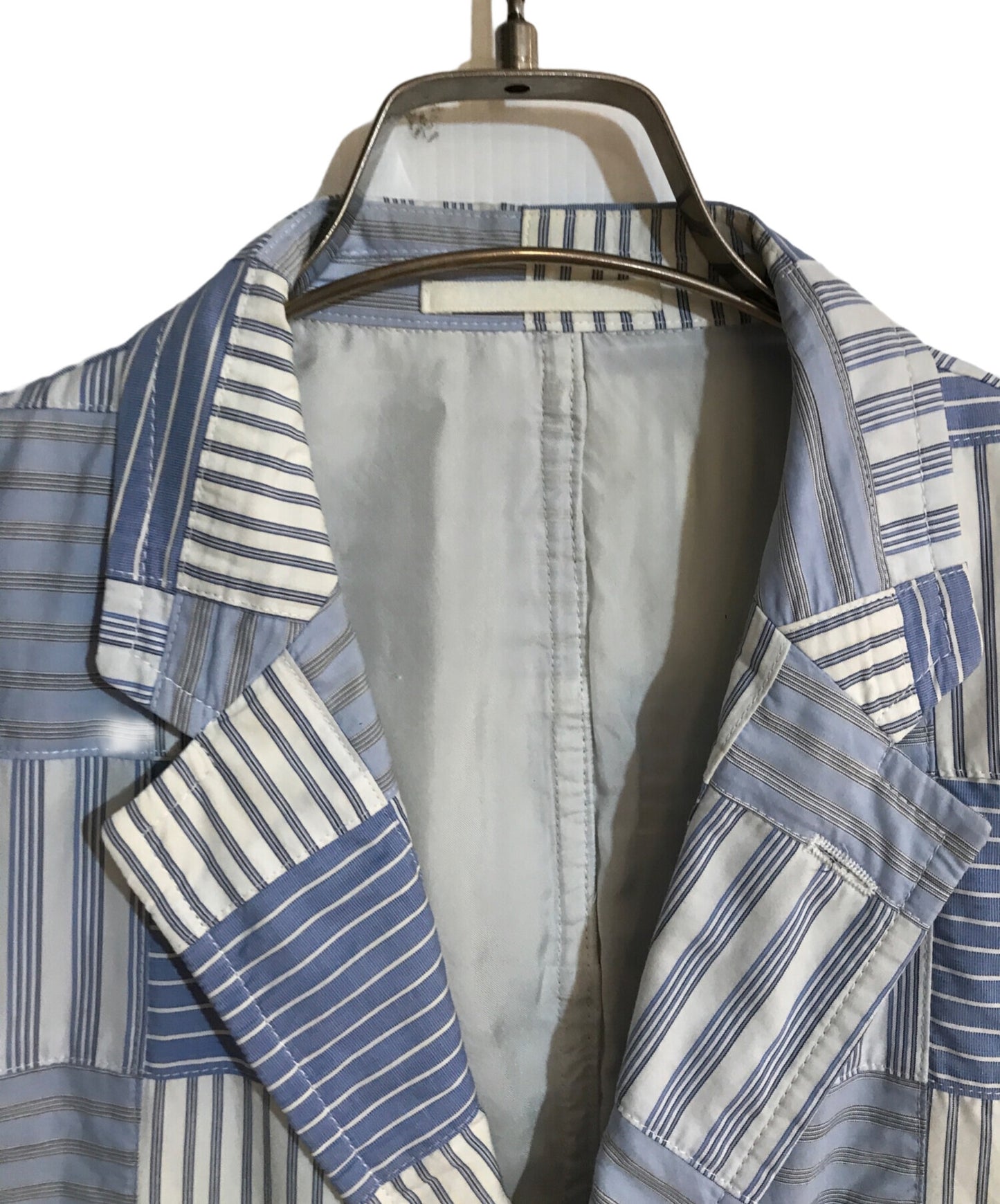 [Pre-owned] COMME des GARCONS HOMME Striped Patchwork Tailored Jacket HC-J040