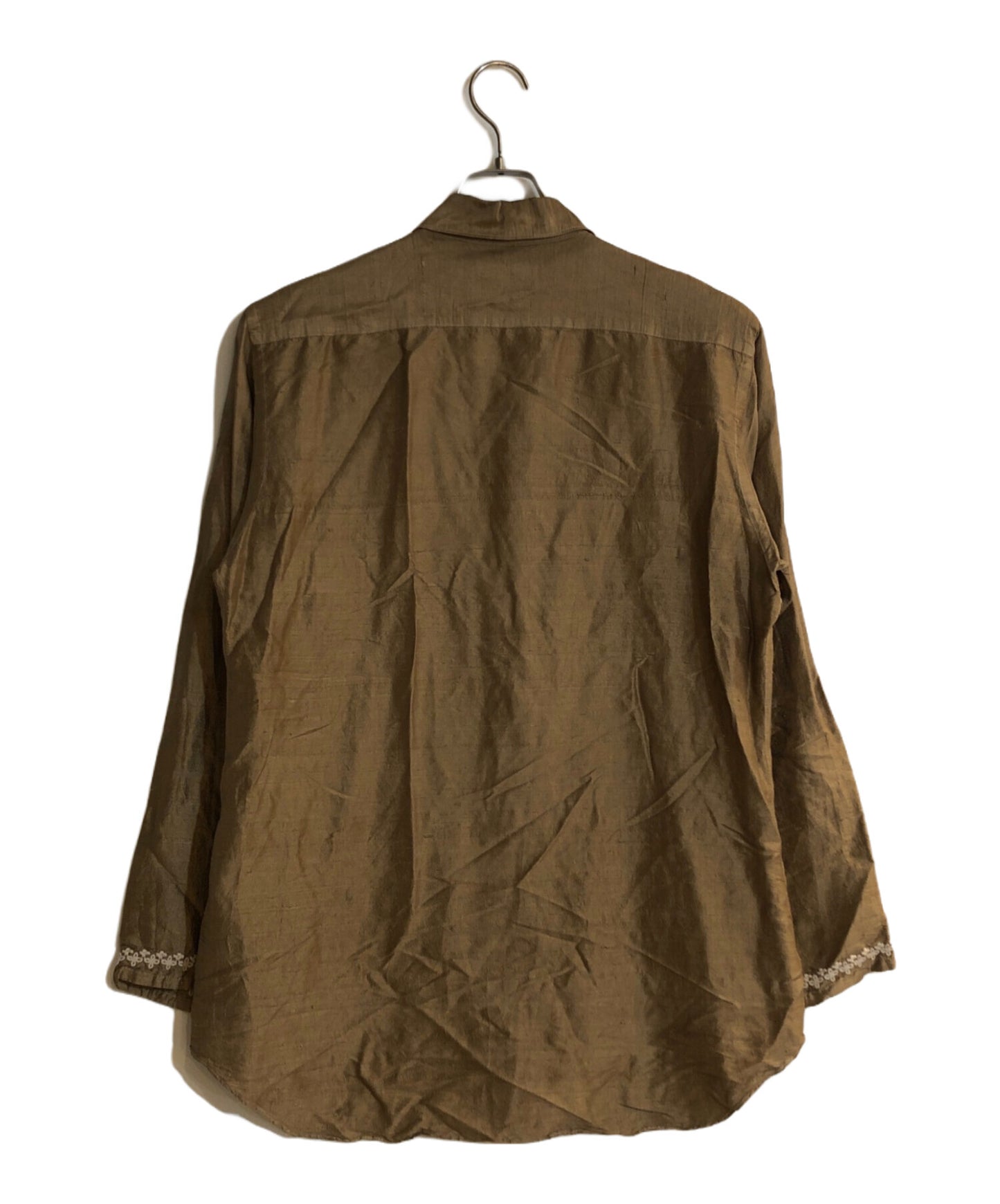 [Pre-owned] COMME des GARCONS HOMME Embroidered Silk Sleeping Shirt HI-B017 AD2002