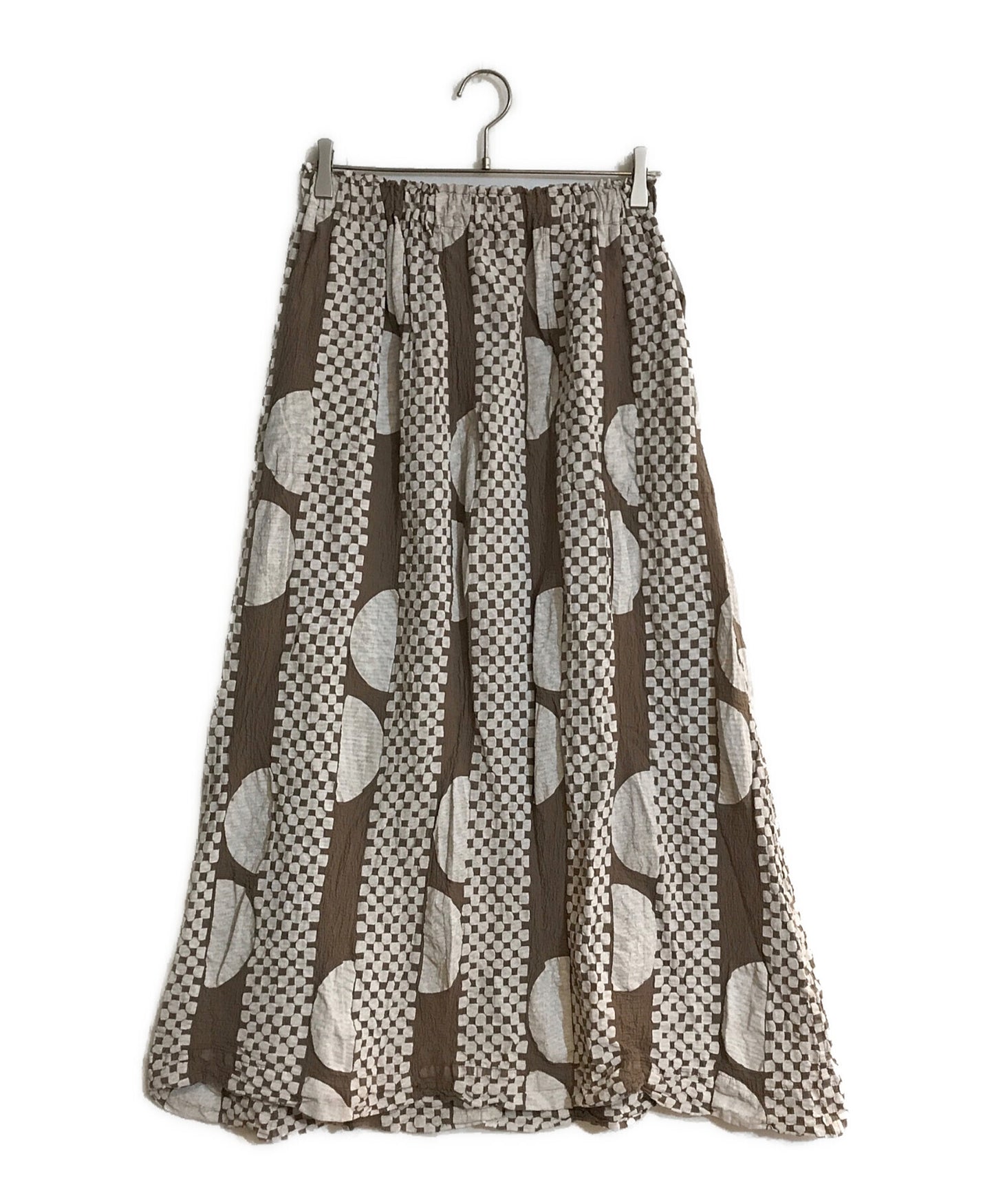 [Pre-owned] me ISSEY MIYAKE Dot and check wrinkled skirt MI92FG603