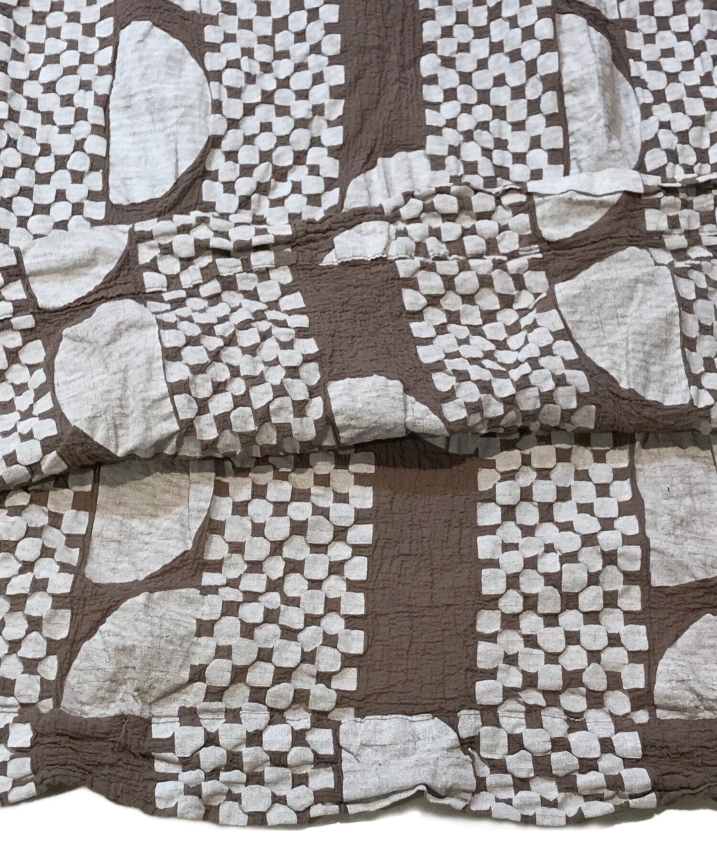 [Pre-owned] me ISSEY MIYAKE Dot and check wrinkled skirt MI92FG603