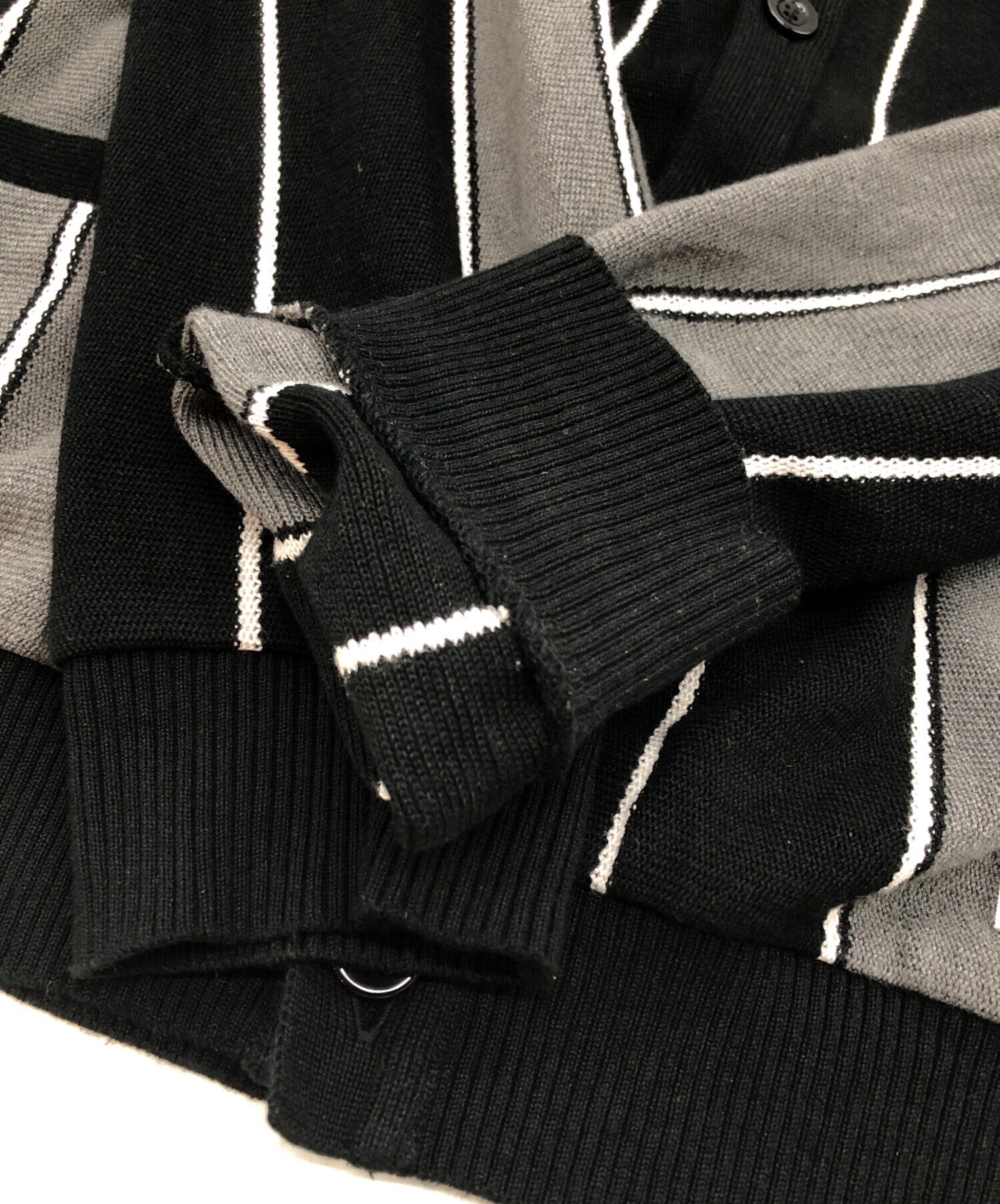 Pre-owned] WACKO MARIA STRIPED KNIT JACQARD CARDIGAN 23SS-WMK-KN12