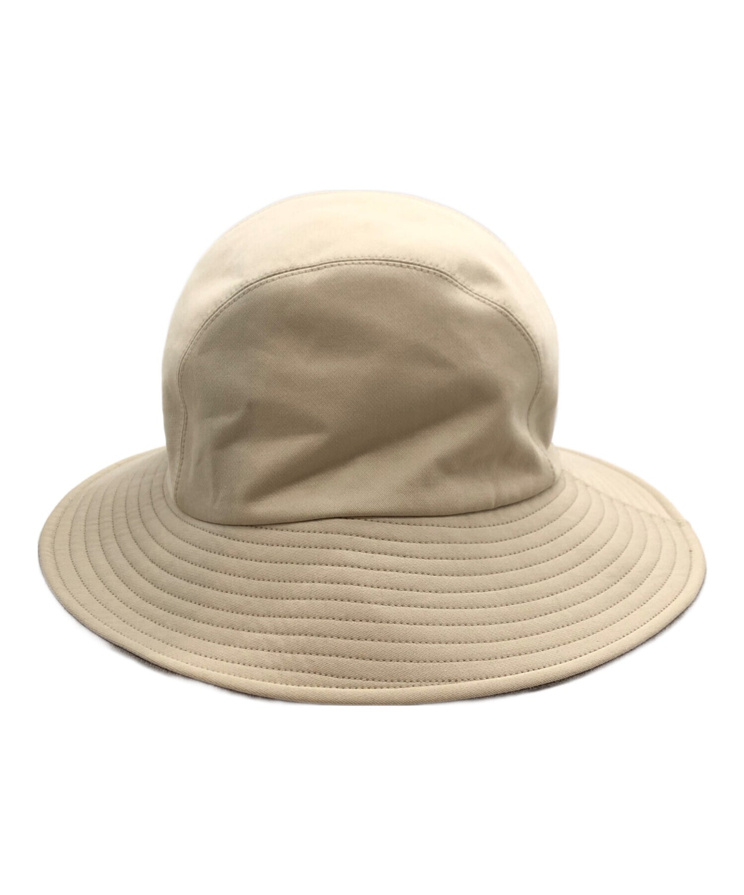 [Pre-owned] HERMES One Point Logo Reversible Wool Cotton Hat