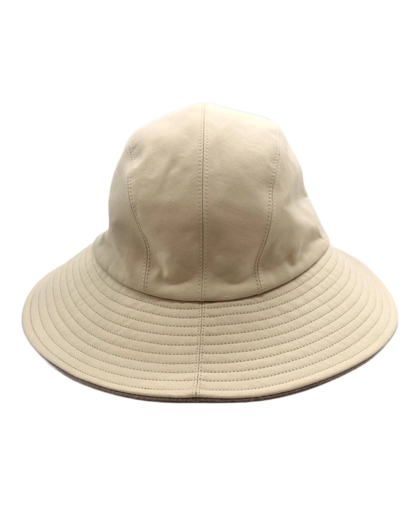 [Pre-owned] HERMES One Point Logo Reversible Wool Cotton Hat