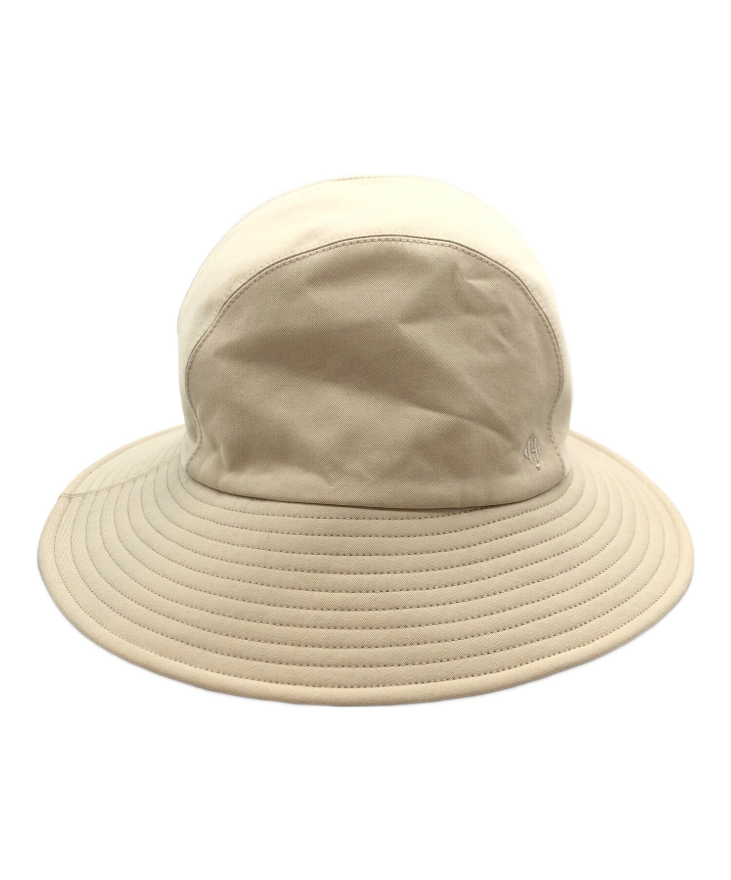 [Pre-owned] HERMES One Point Logo Reversible Wool Cotton Hat