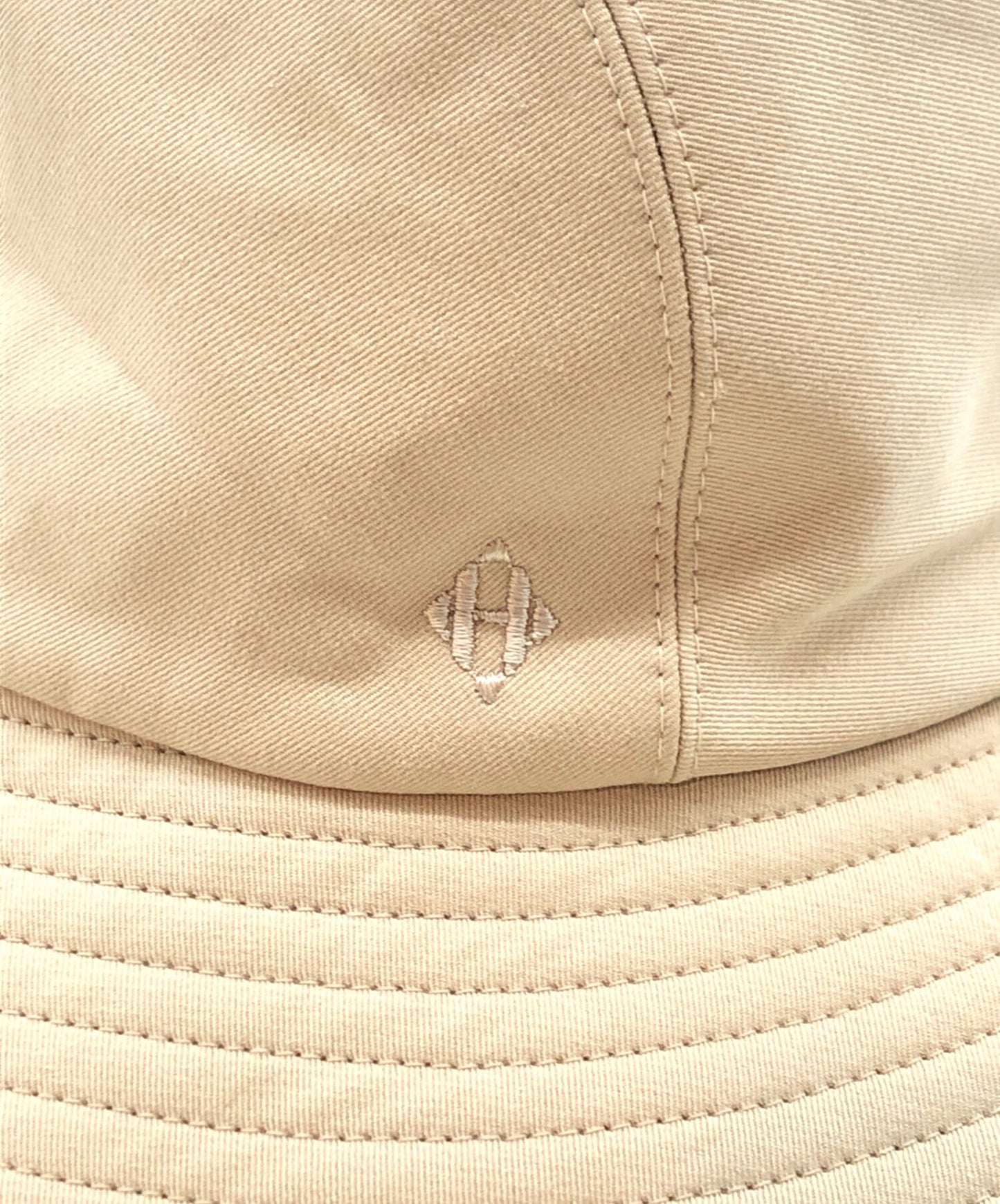 [Pre-owned] HERMES One Point Logo Reversible Wool Cotton Hat