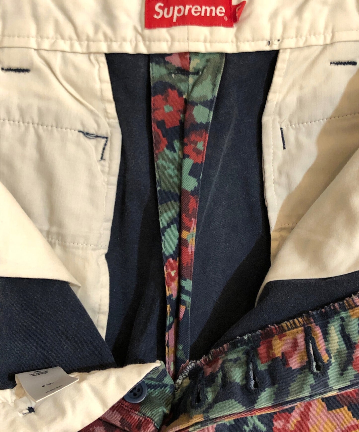 [Pre-owned] SUPREME 20AW PIN UP CHINO PANT DIGI FLORAL/20AW Pin Up Chino Pant Digital Floral