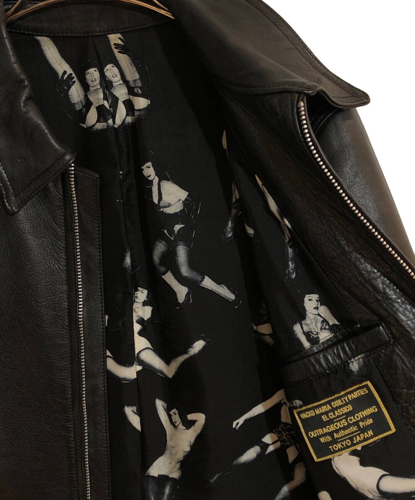 [Pre-owned] WACKO MARIA Porn Lined Leather Jacket