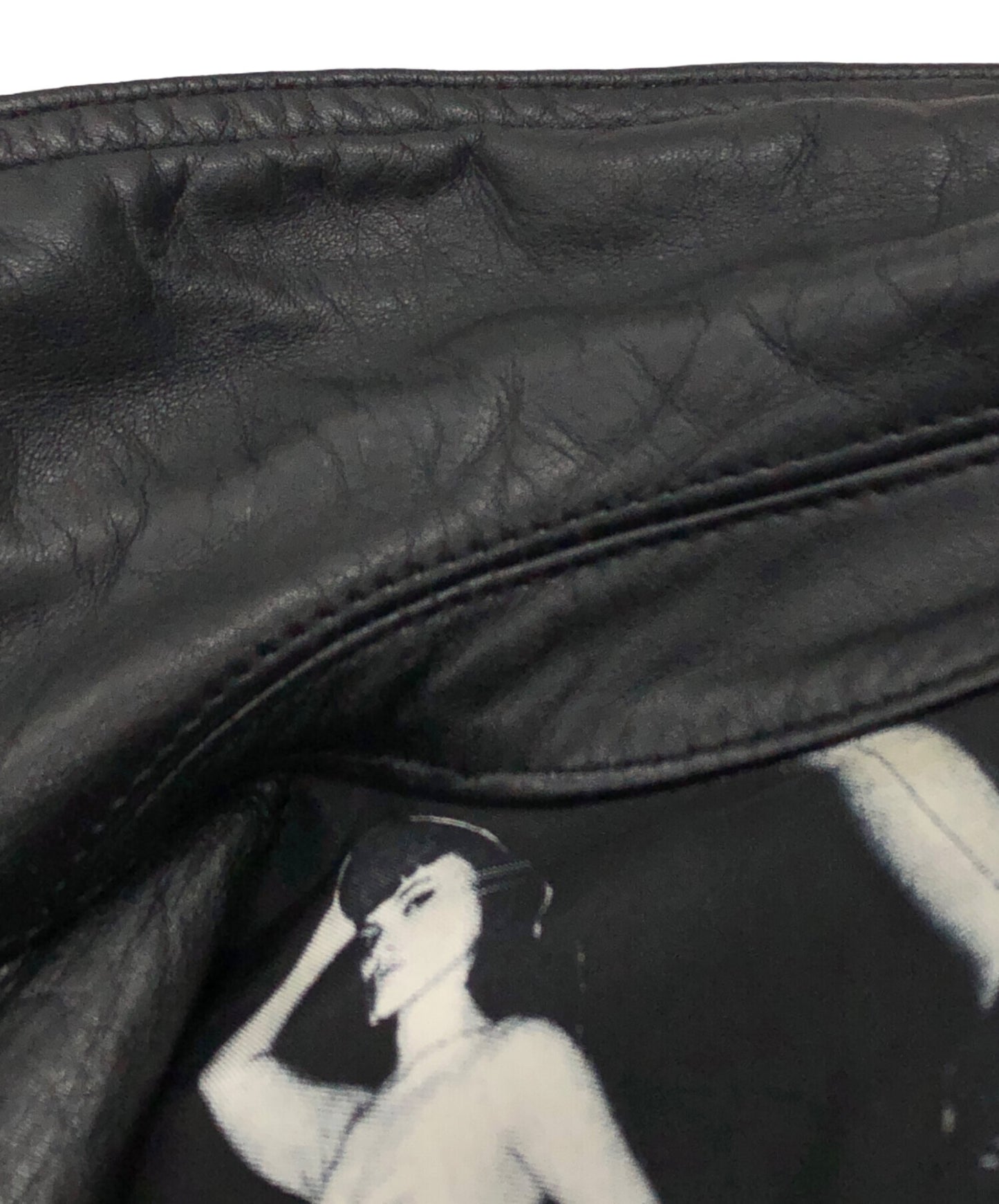 [Pre-owned] WACKO MARIA Porn Lined Leather Jacket