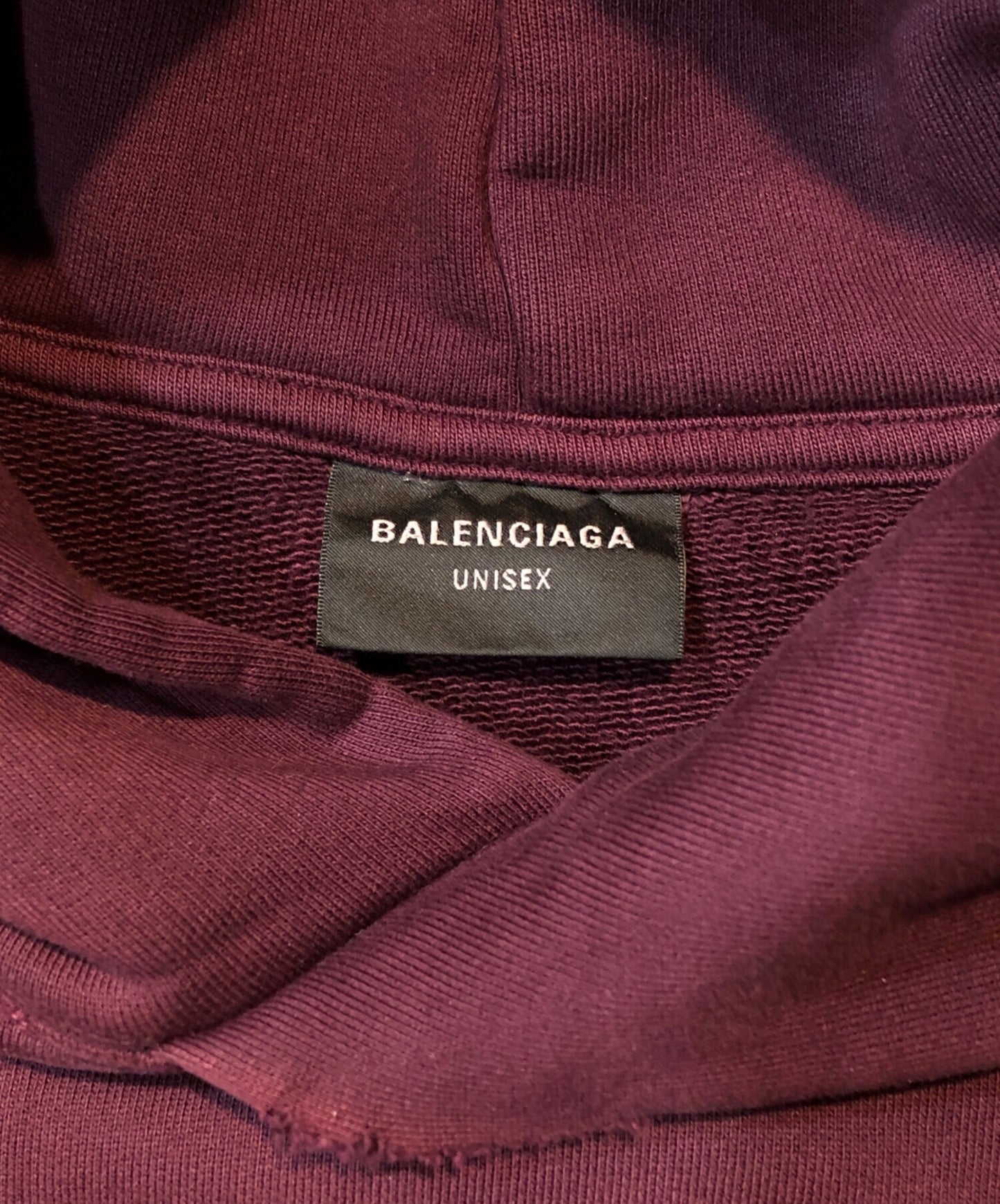[Pre-owned] BALENCIAGA Ripped Pocket Hoodie/Tape Logo Hoodie Hoodie Vintage finish 744441 tqva9