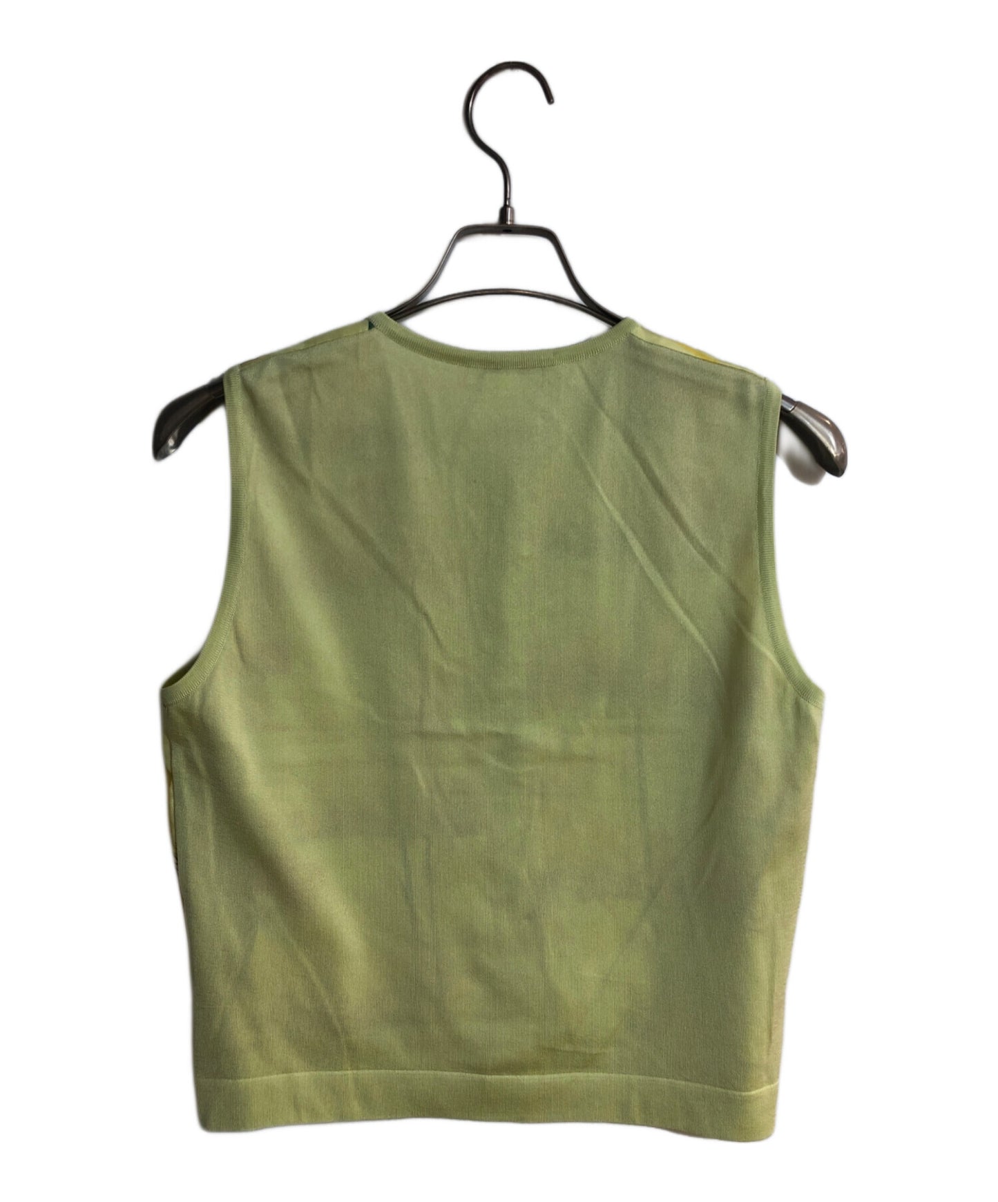 [Pre-owned] HERMES Sellier Button Scarf Pattern Knit Vest