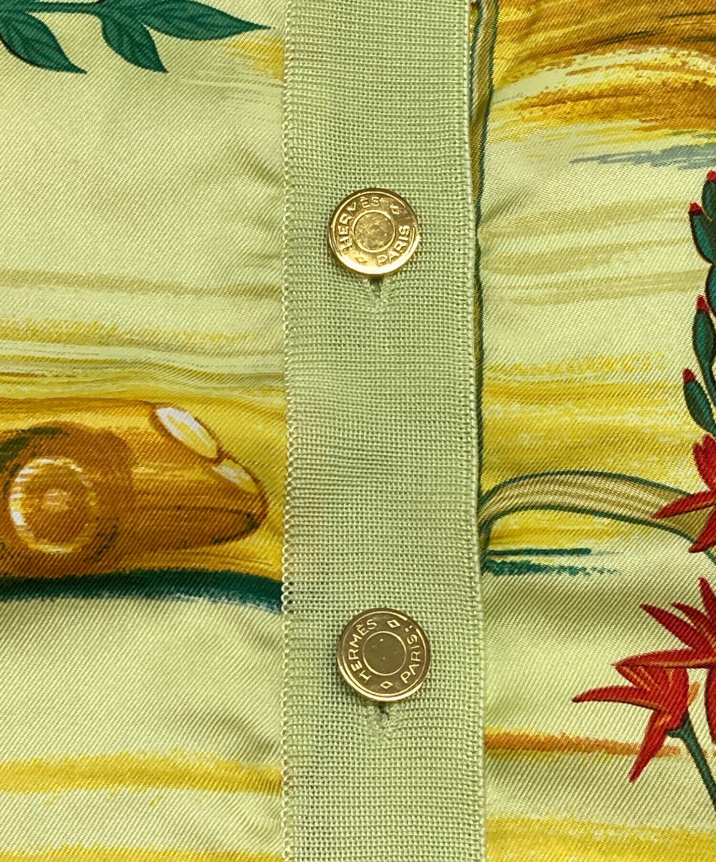 [Pre-owned] HERMES Sellier Button Scarf Pattern Knit Vest