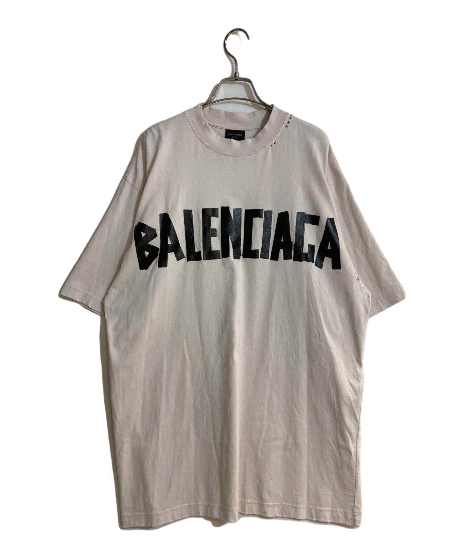 Pre-owned] BALENCIAGA Tape Type T-shirt, medium fit 739784 TQVQ8