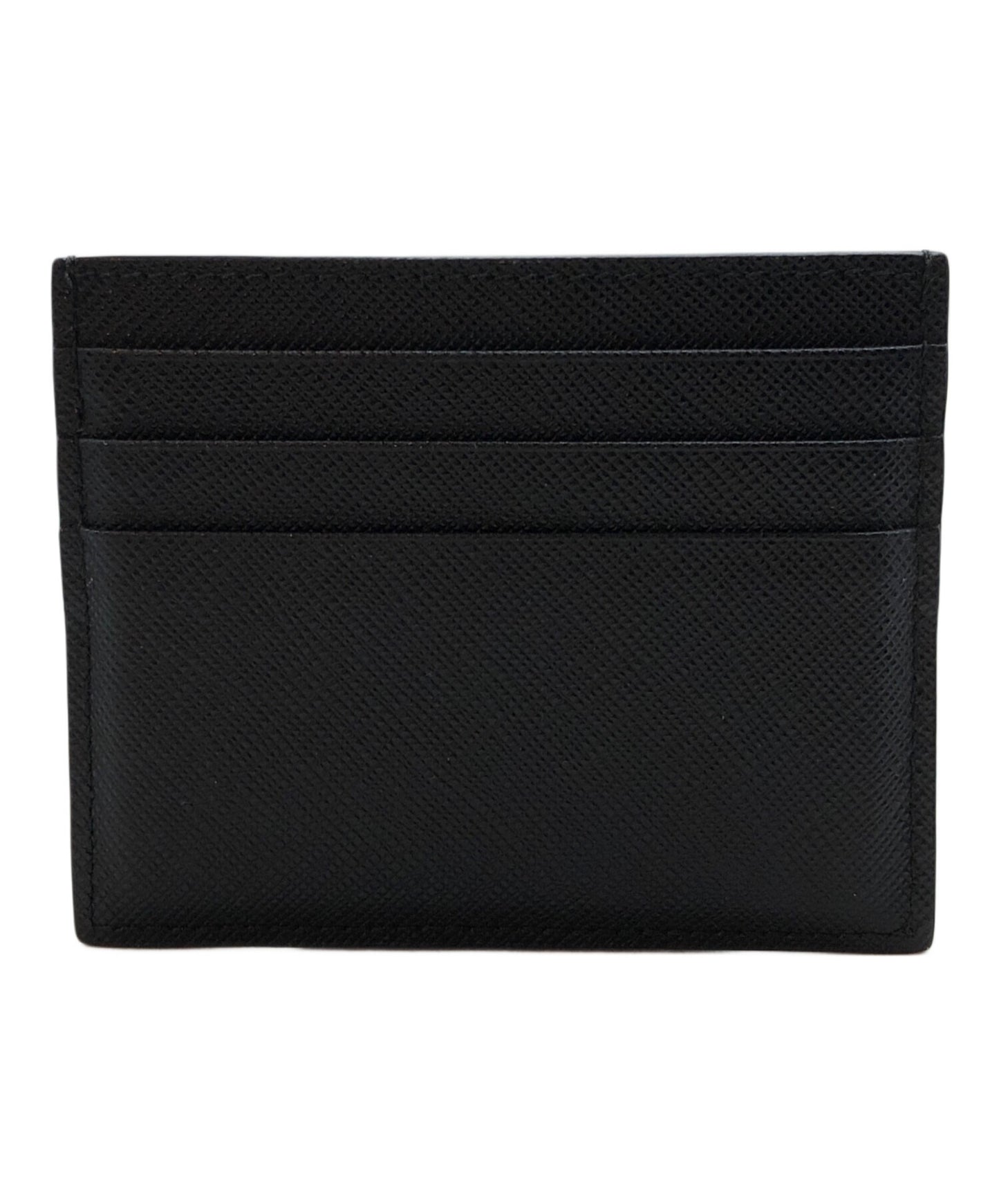 [Pre-owned] PRADA Saffiano triangle card holder 1MC025