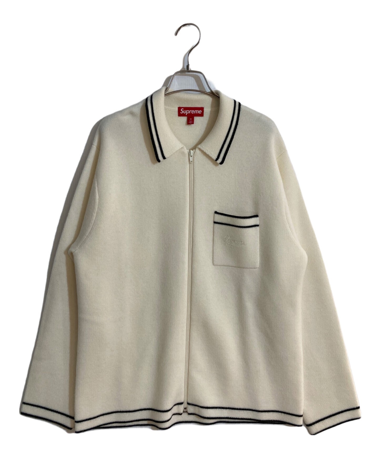 [Pre-owned] SUPREME Zip Up Polo Sweater