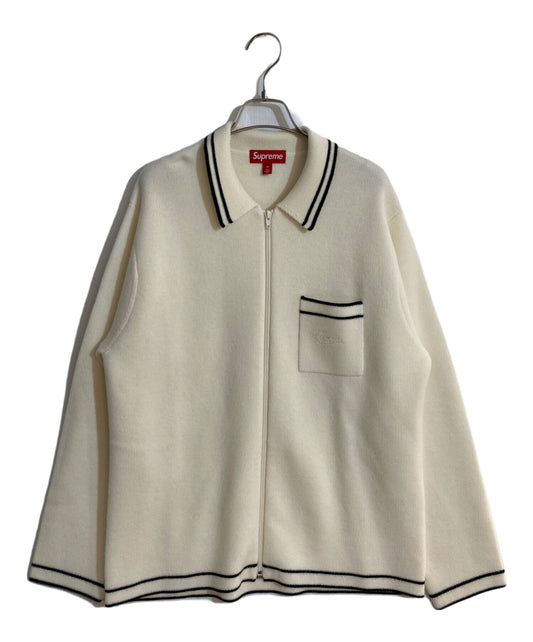 [Pre-owned] SUPREME Zip Up Polo Sweater