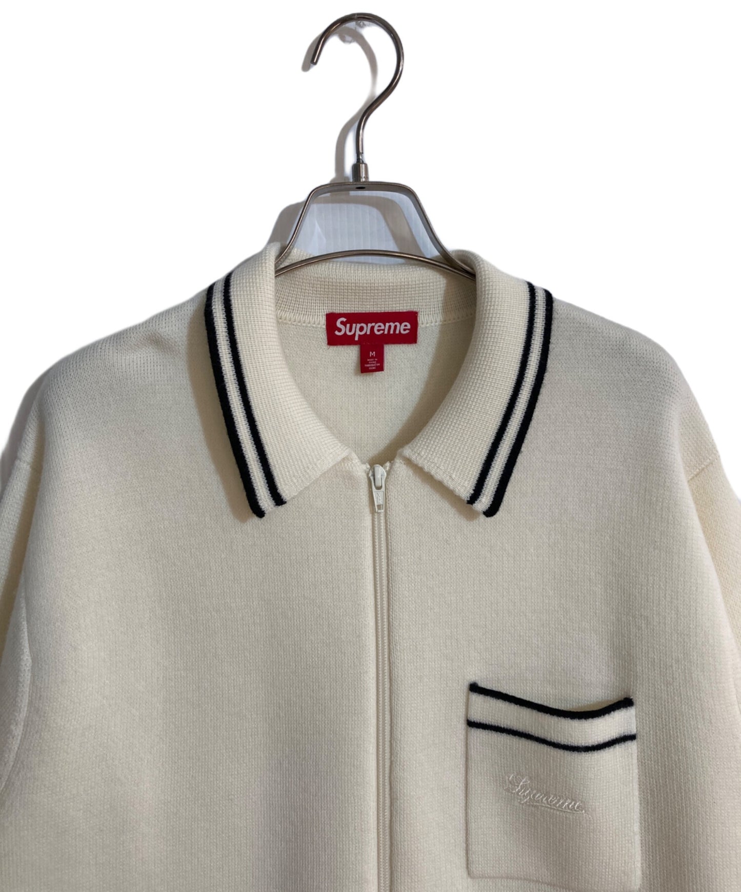 [Pre-owned] SUPREME Zip Up Polo Sweater