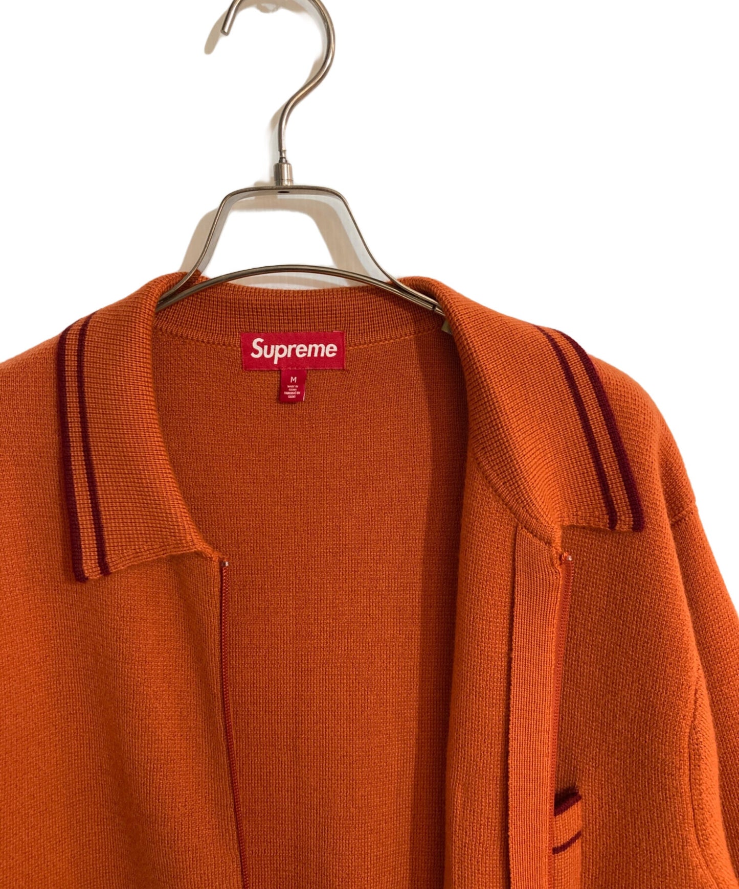[Pre-owned] SUPREME Zip Up Polo Sweater