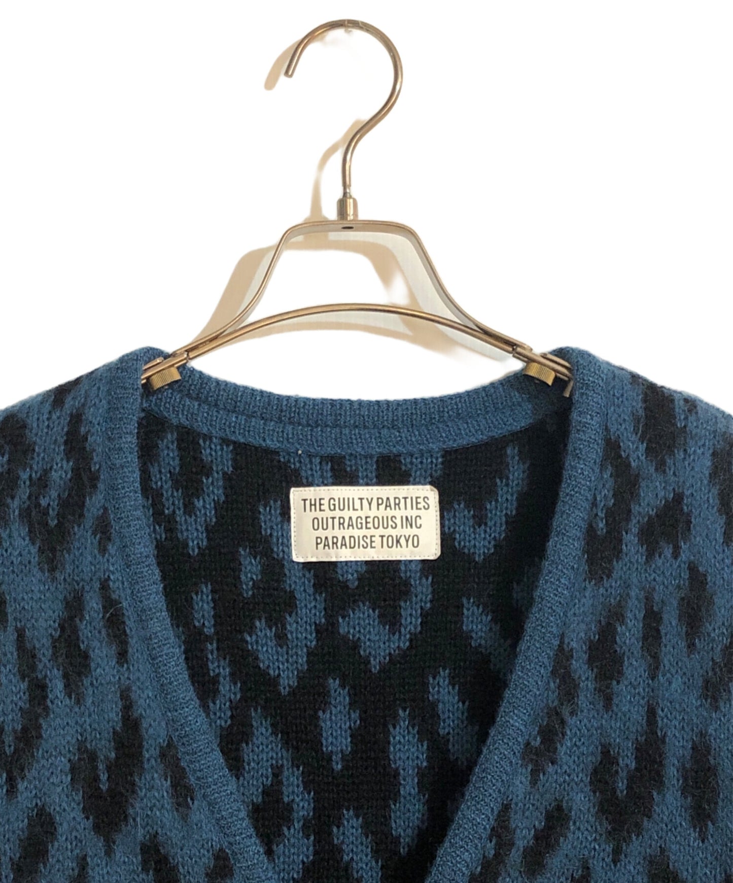 [Pre-owned] WACKO MARIA LEOPARD HEAVY MOHAIR CARDIGAN