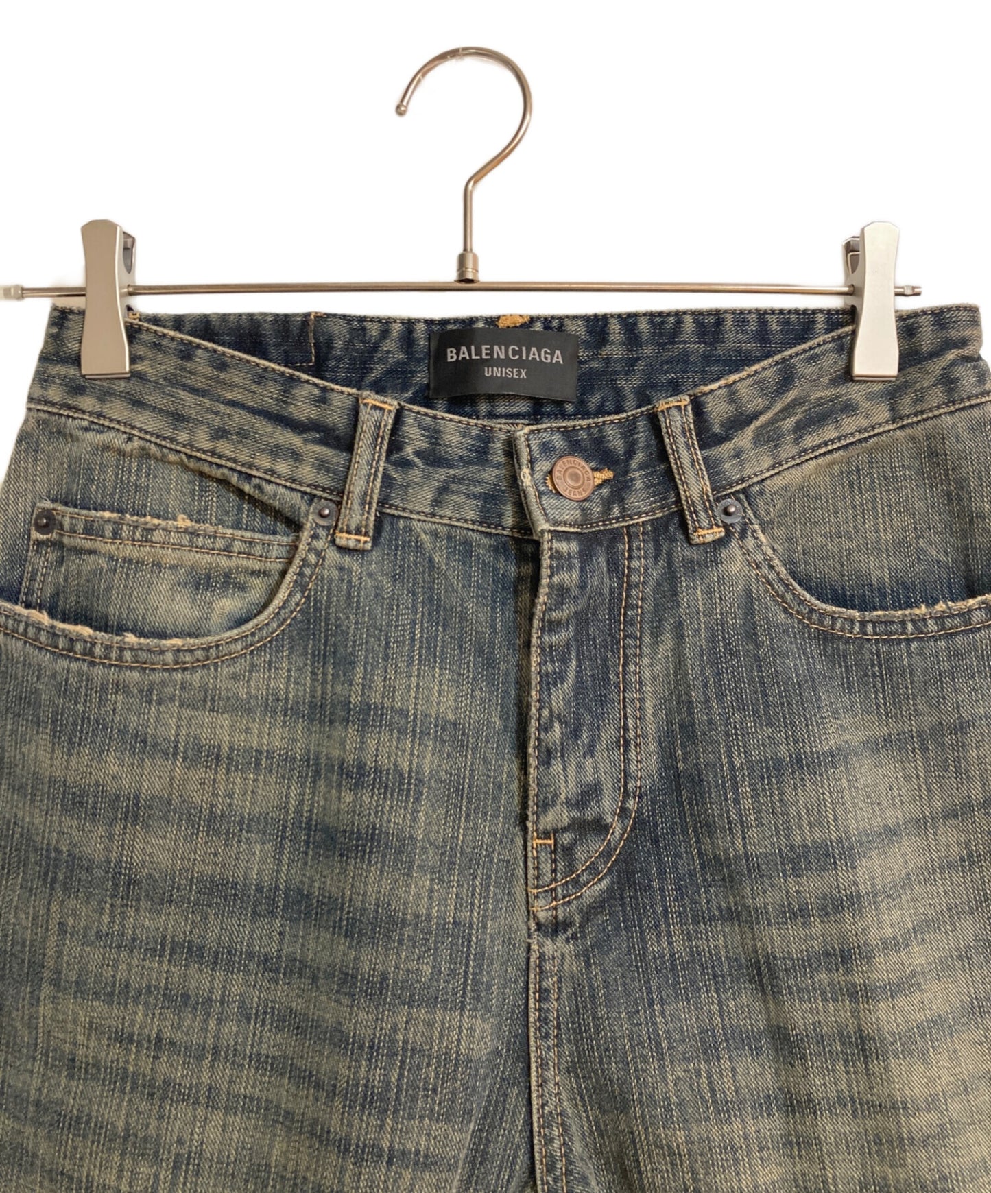 [Pre-owned] BALENCIAGA Mid-Waisted Bootcut Jeans 751089 TNW65