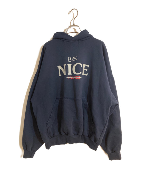 [Pre-owned] BALENCIAGA Round Hoodie BE NICE 761458 TPVE5
