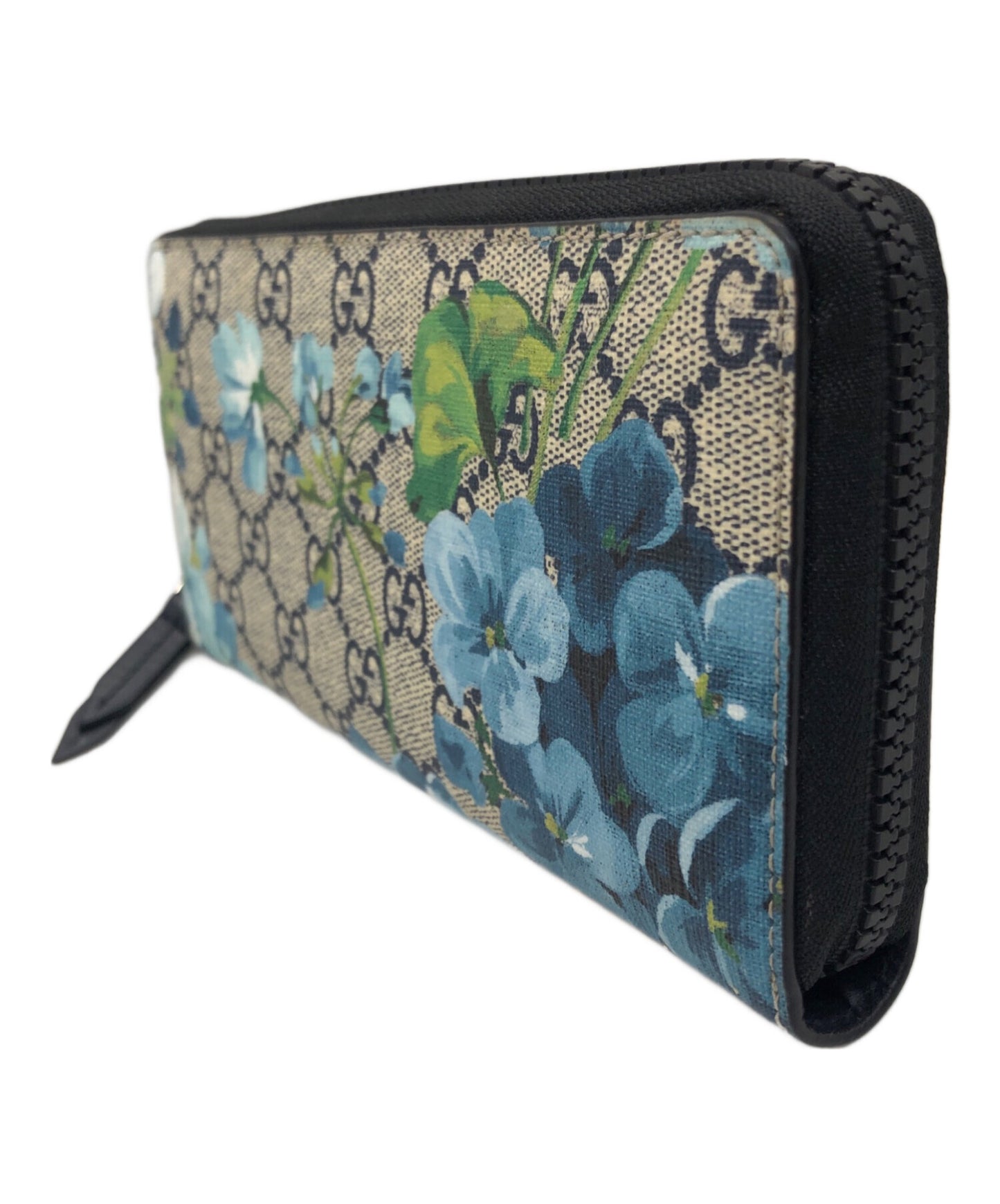 [Pre-owned] GUCCI GG Blooms round zipper wallet 546355