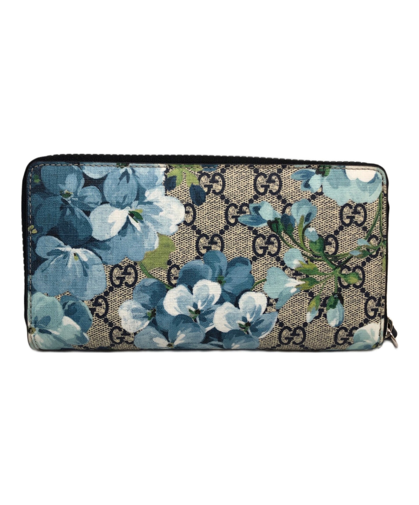 [Pre-owned] GUCCI GG Blooms round zipper wallet 546355