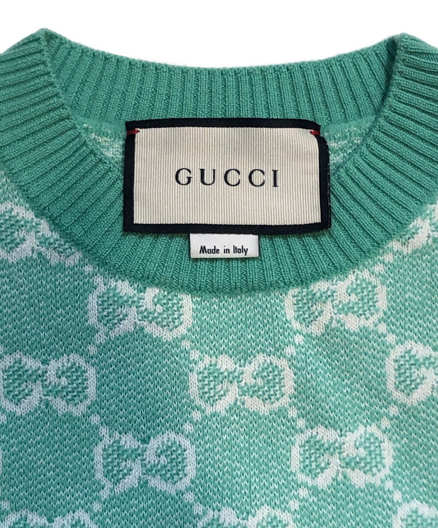 [Pre-owned] GUCCI GG Jacquard Short-Sleeved Knit 629456 XKBHQ