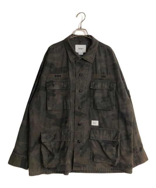 [Pre-owned] WTAPS JUNGLE LS SHIRT COTTON SATIN/Jungle Long Sleeve Shirt Cotton Satin 201wvdt-shm02