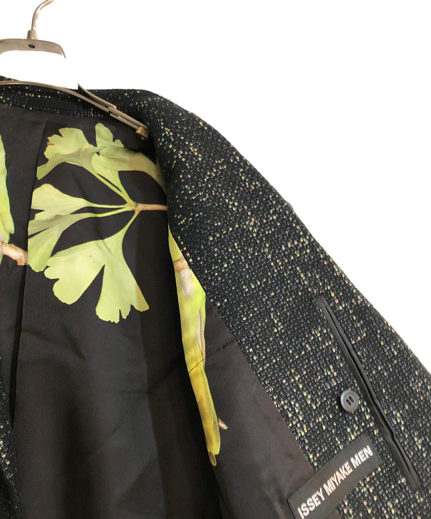 [Pre-owned] ISSEY MIYAKE MEN Inco-print Lined Tweed Tailored Jacket ME61FD045