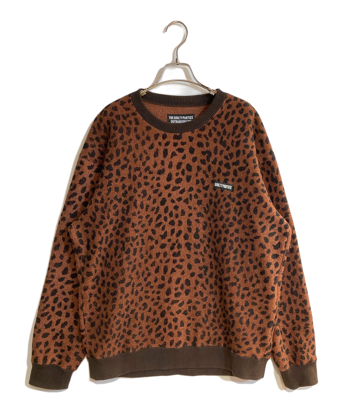 [Pre-owned] WACKO MARIA 20AW Leopard Boa Pullover Sweatshirt