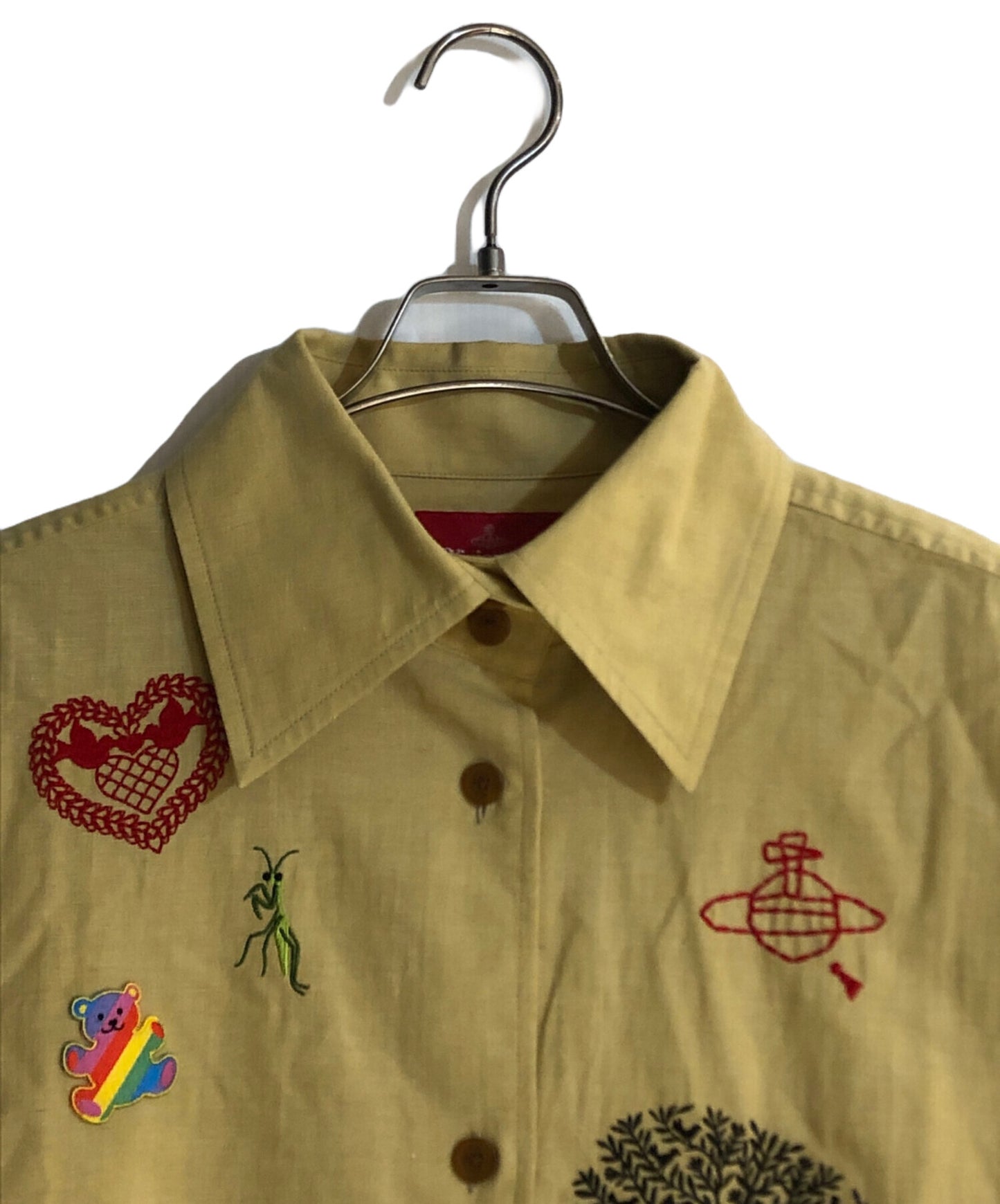 [Pre-owned] Vivienne Westwood RED LABEL Orb Stitch Embroidery 5/10 Sleeve Shirt Dress 17-12-552003