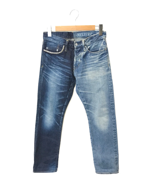 [Pre-owned] Hysteric Glamour HRLR Processed Denim Slim Straight 0241AP12