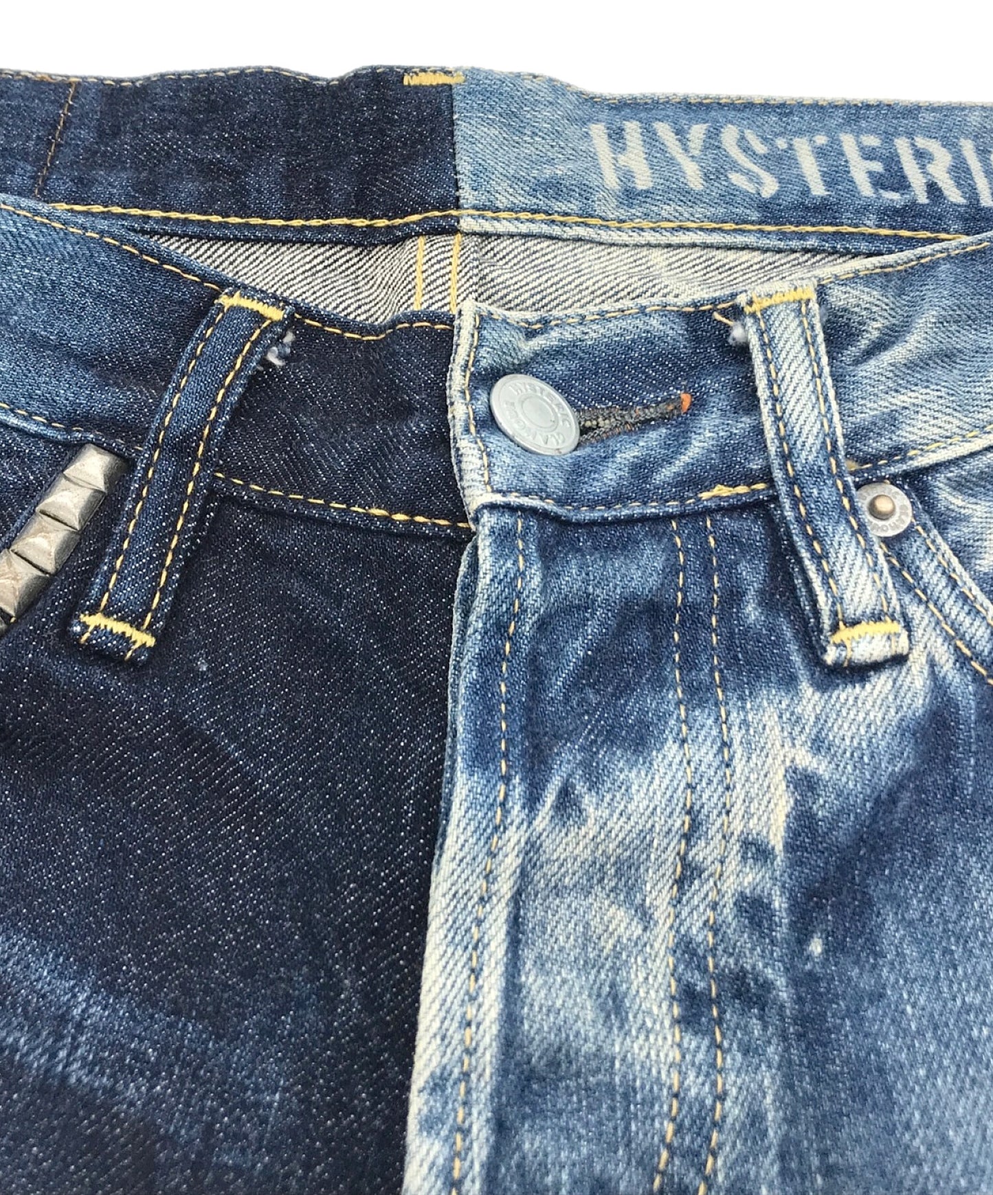 [Pre-owned] Hysteric Glamour HRLR Processed Denim Slim Straight 0241AP12