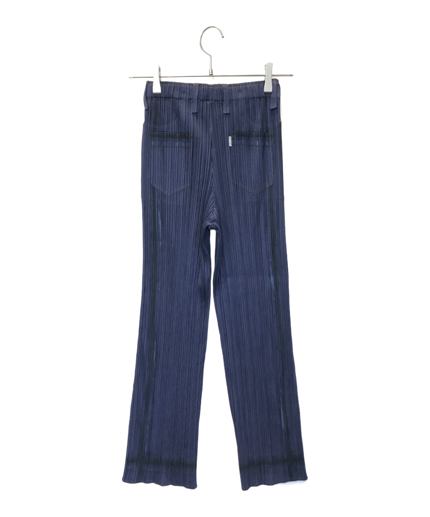 [Pre-owned] PLEATS PLEASE Denim Transfer Pleated Pants PP33-JF723