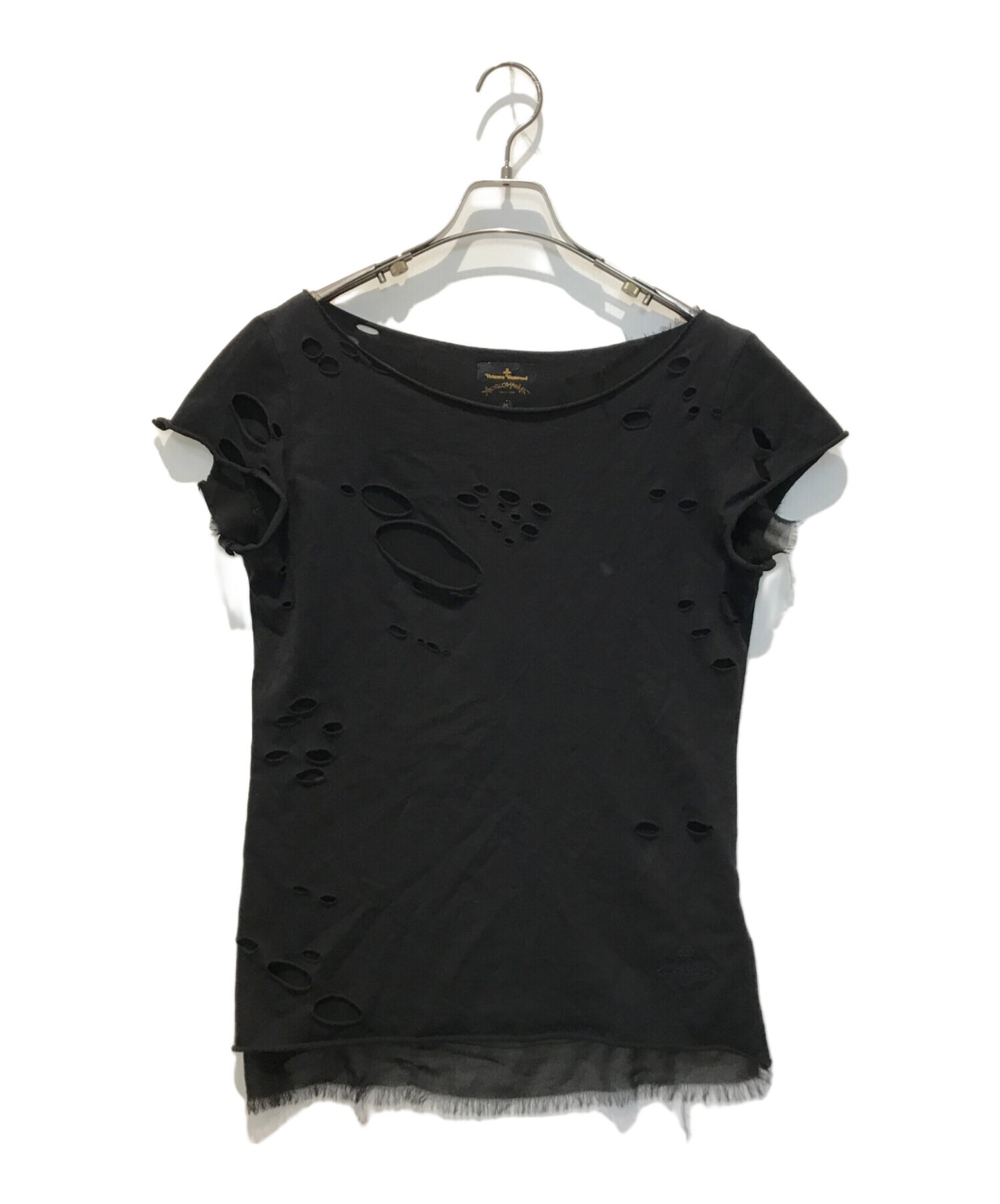[Pre-owned] Vivienne Westwood ANGLOMANIA Modified Damaged T-Shirt 14-01-351022