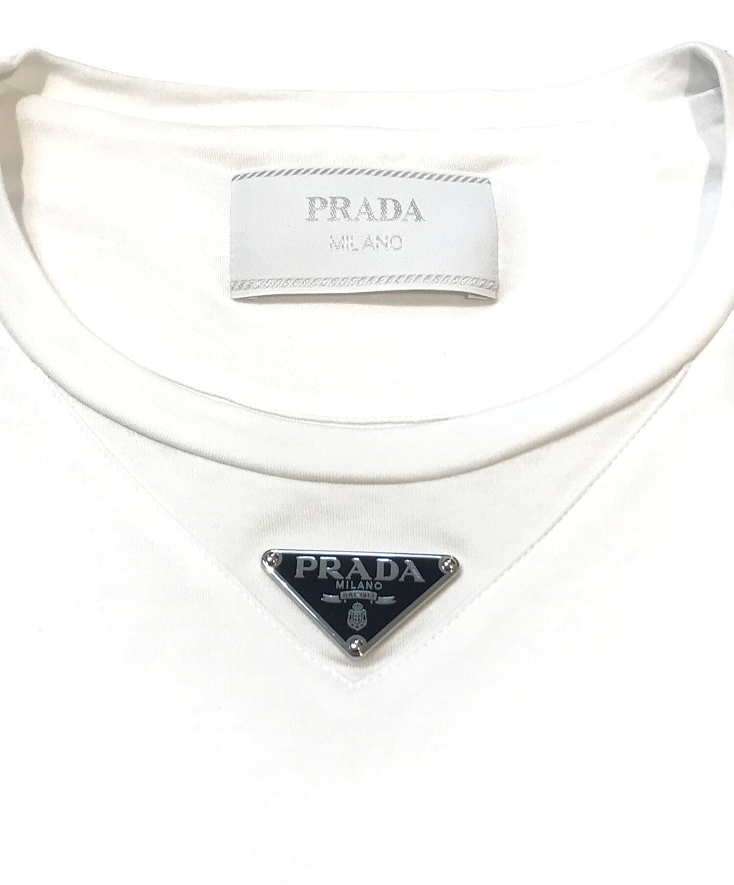 [Pre-owned] PRADA Triangle Logo T-shirt UJN861 S232 240 UJN861 S232 240
