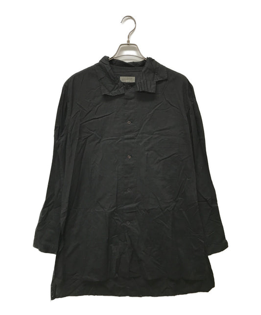[Pre-owned] Yohji Yamamoto pour homme Linen-blend stand-up collar long shirt HD-B62-020